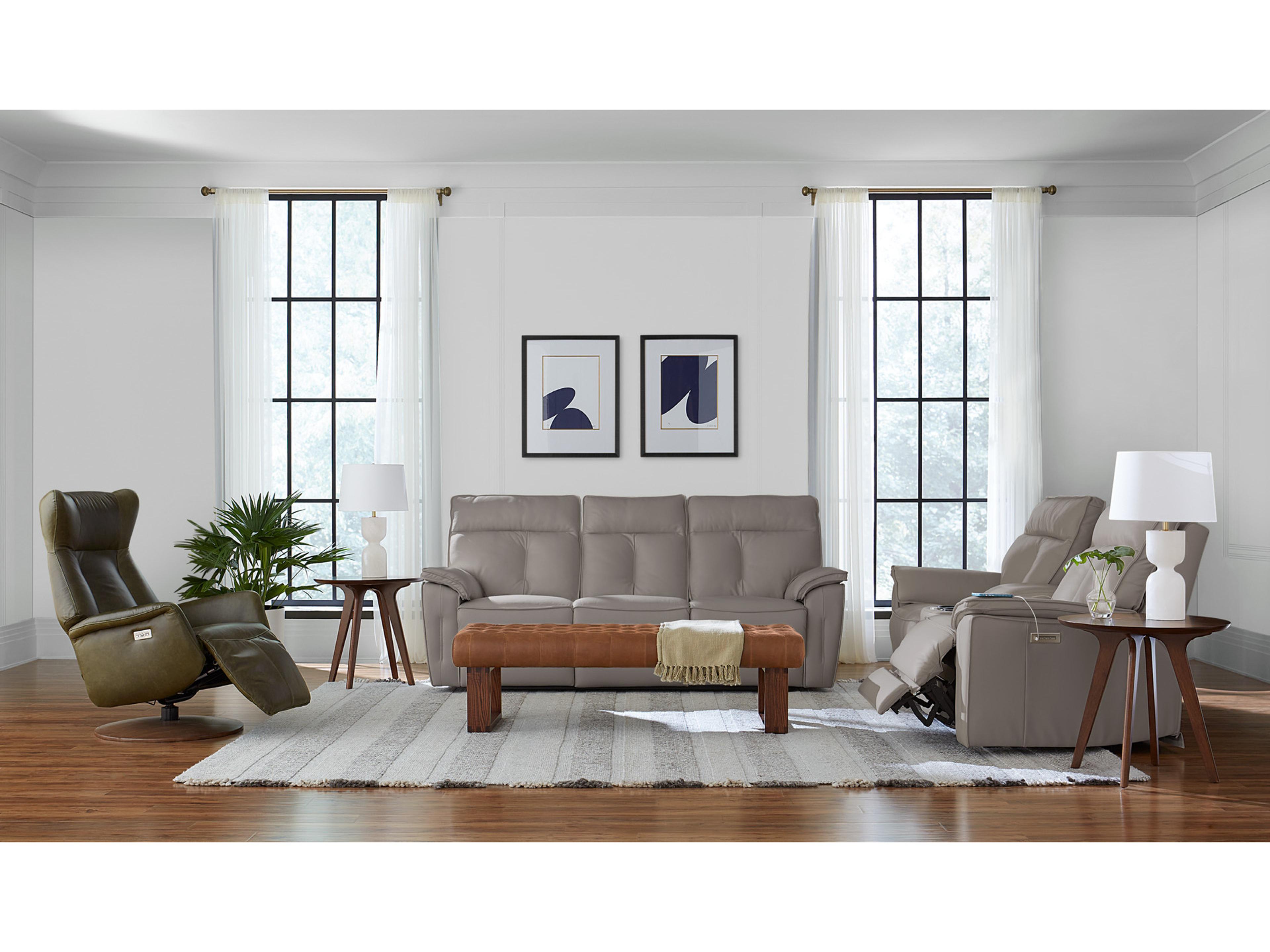 Palliser Oakley Leather Upholstery Sofa Power Recliner with Power Headrest