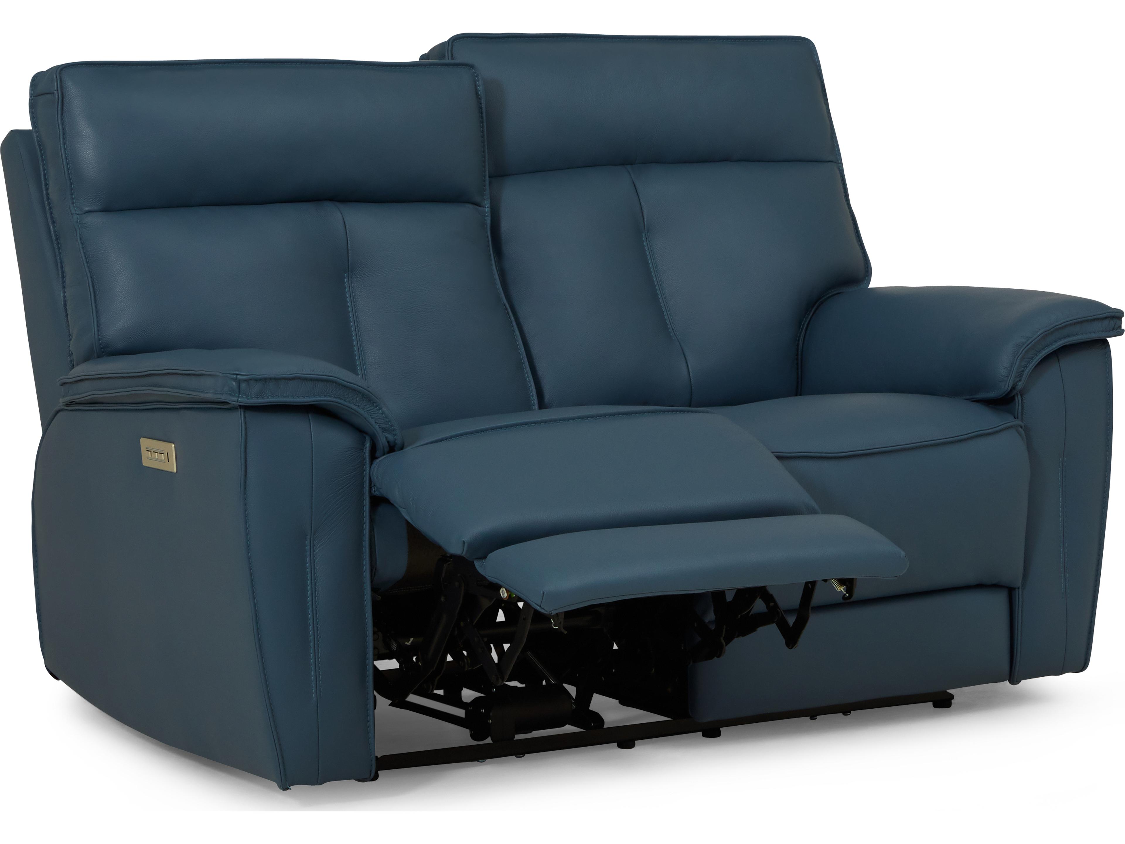 Palliser Oakley Leather Upholstery Loveseat Power Recliner with Headrest & Lumbar