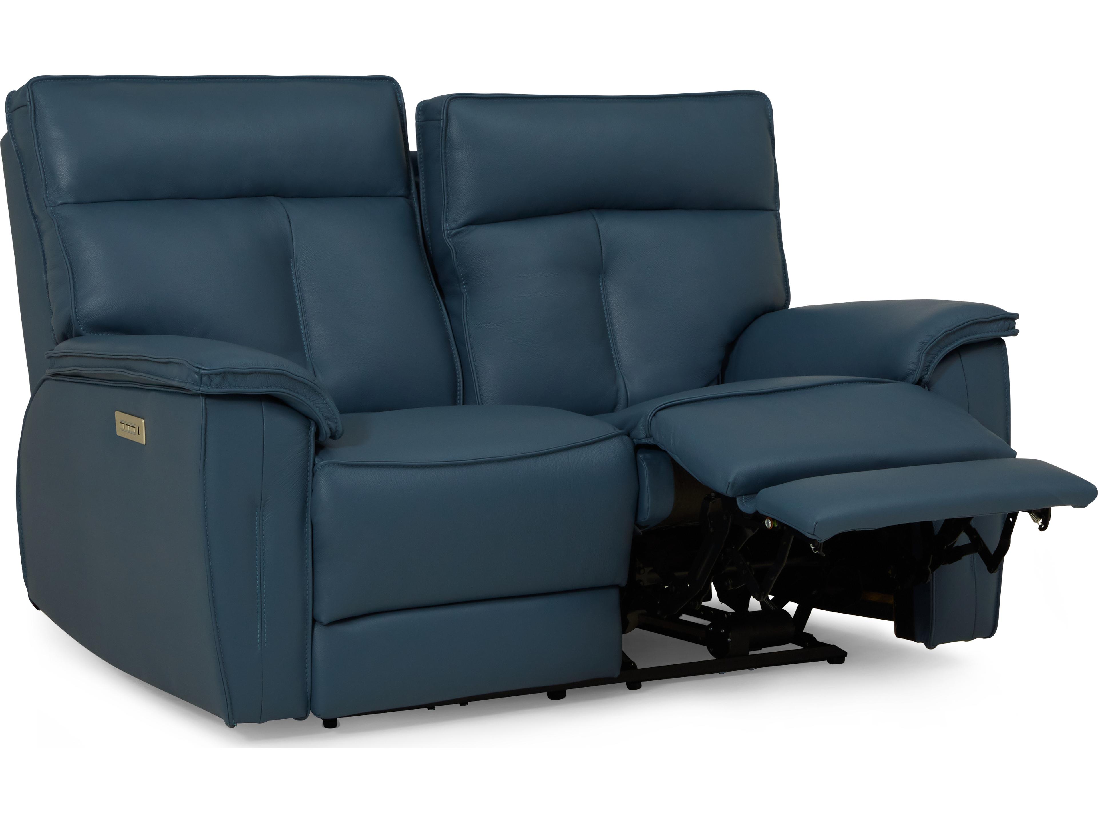 Palliser Oakley Leather Upholstery Loveseat Power Recliner with Headrest & Lumbar