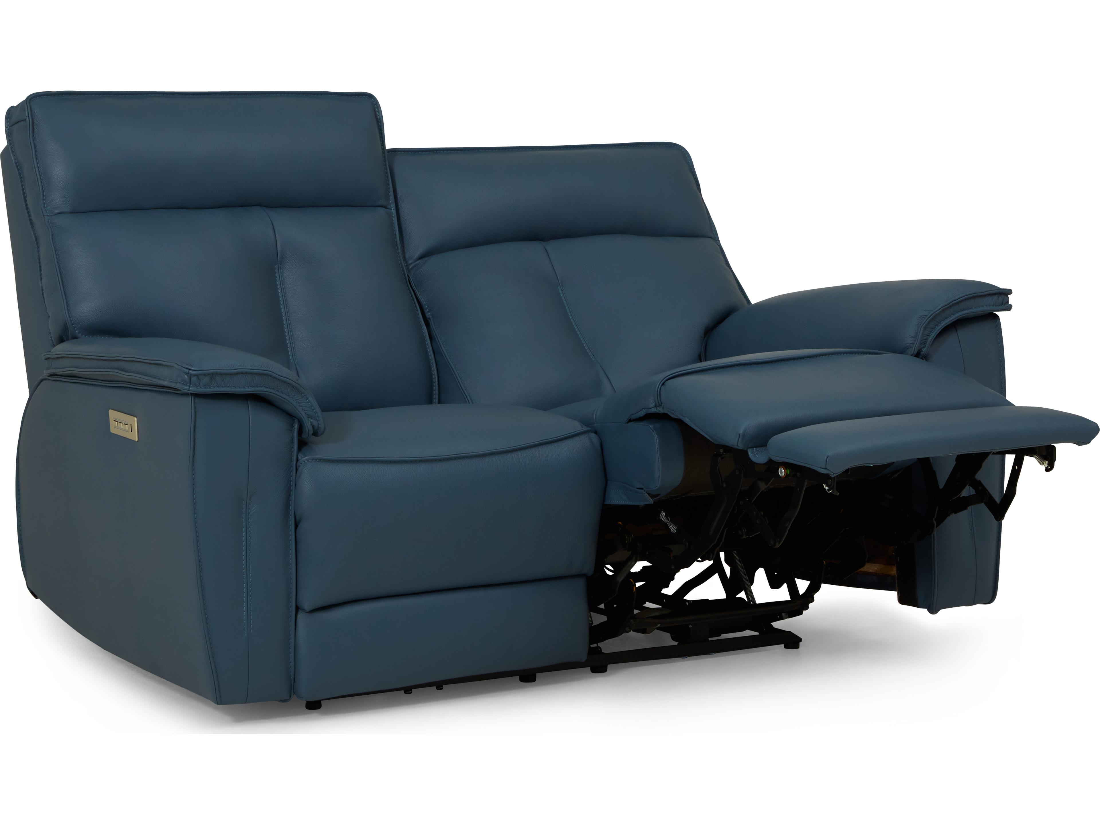 Palliser Oakley Leather Upholstery Loveseat Power Recliner with Headrest & Lumbar