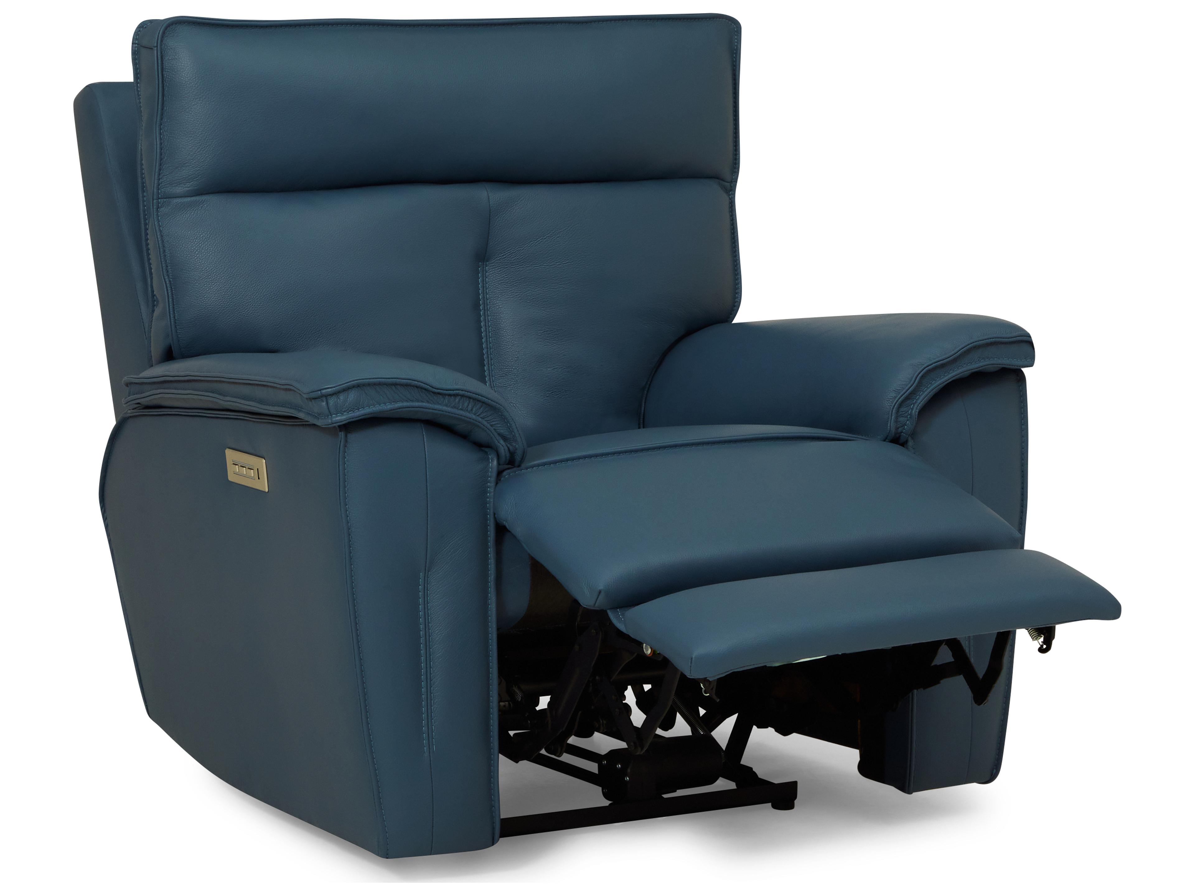 Palliser Oakley Leather Upholstery Power Recliner Wall Hugger with Headrest & Lumbar