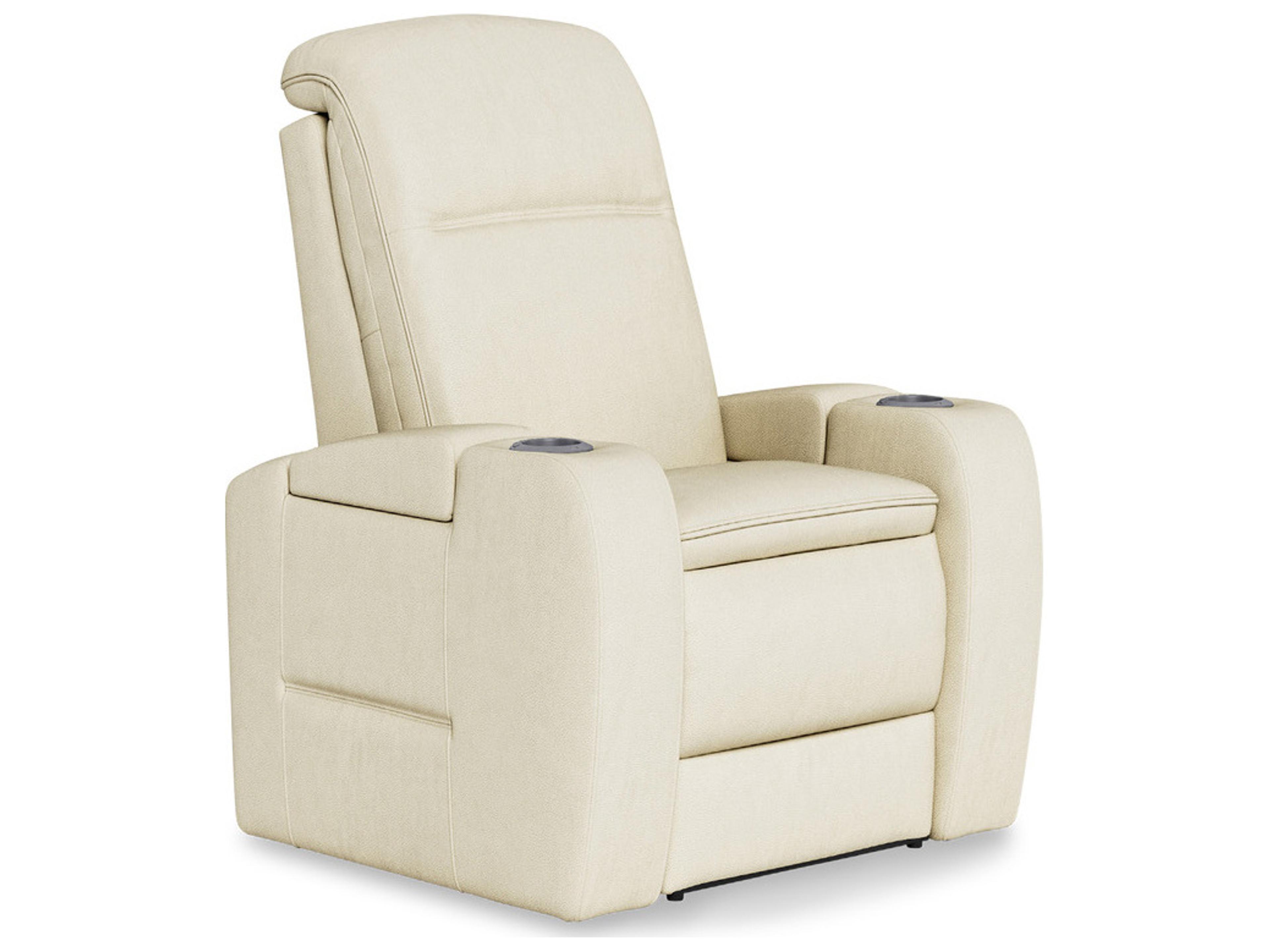 Vertex Leather Upholstery Power Recliner with Power Headrest & Lumbar