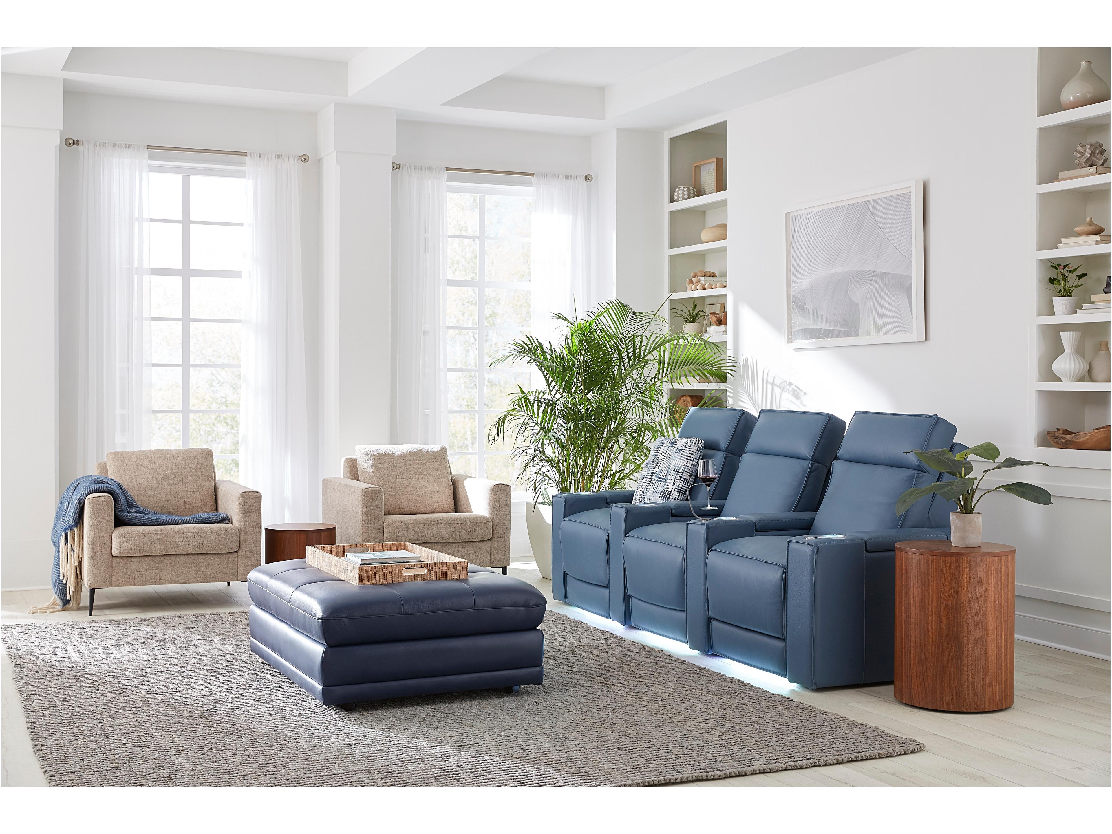 Palliser Ace Leather Upholstery Power Recliner with Power Headrest and Lumbar