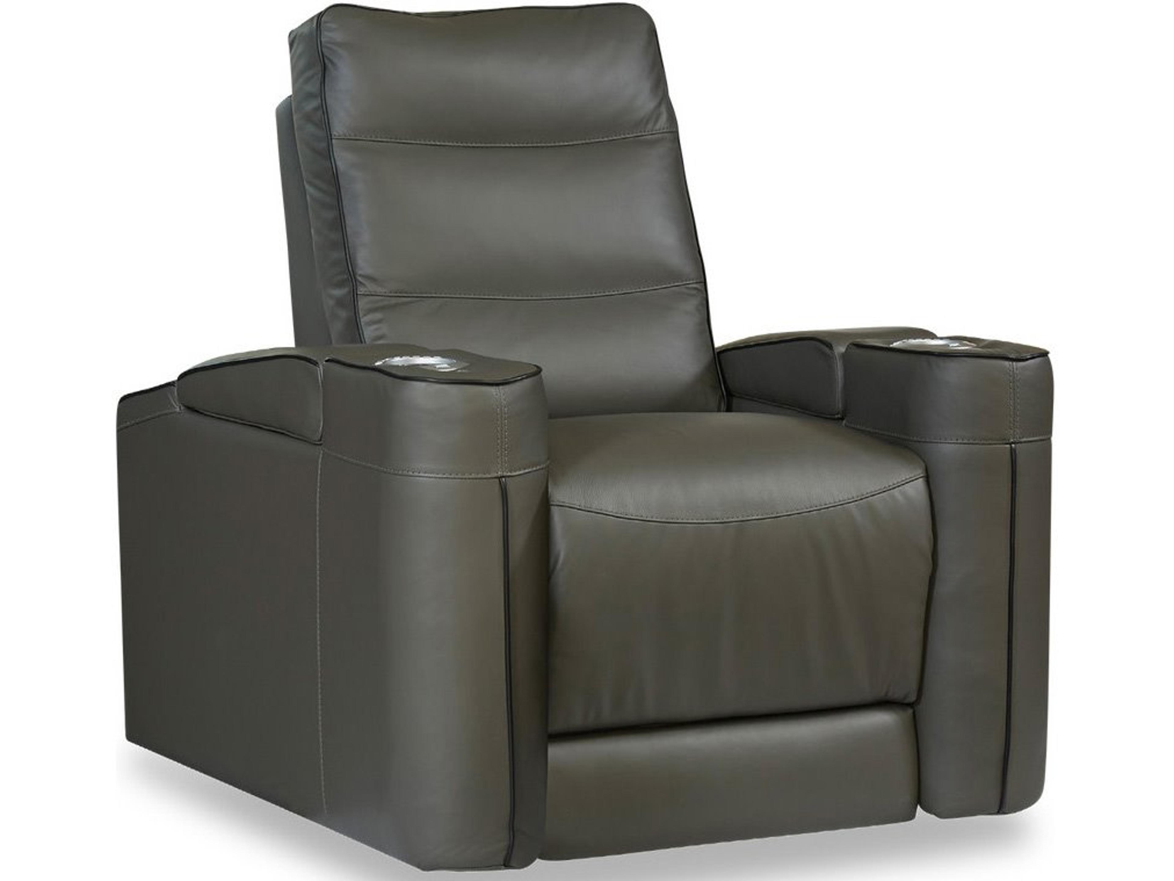 Beckett Leather Upholstery Power Recliner with Power Headrest & Lumbar