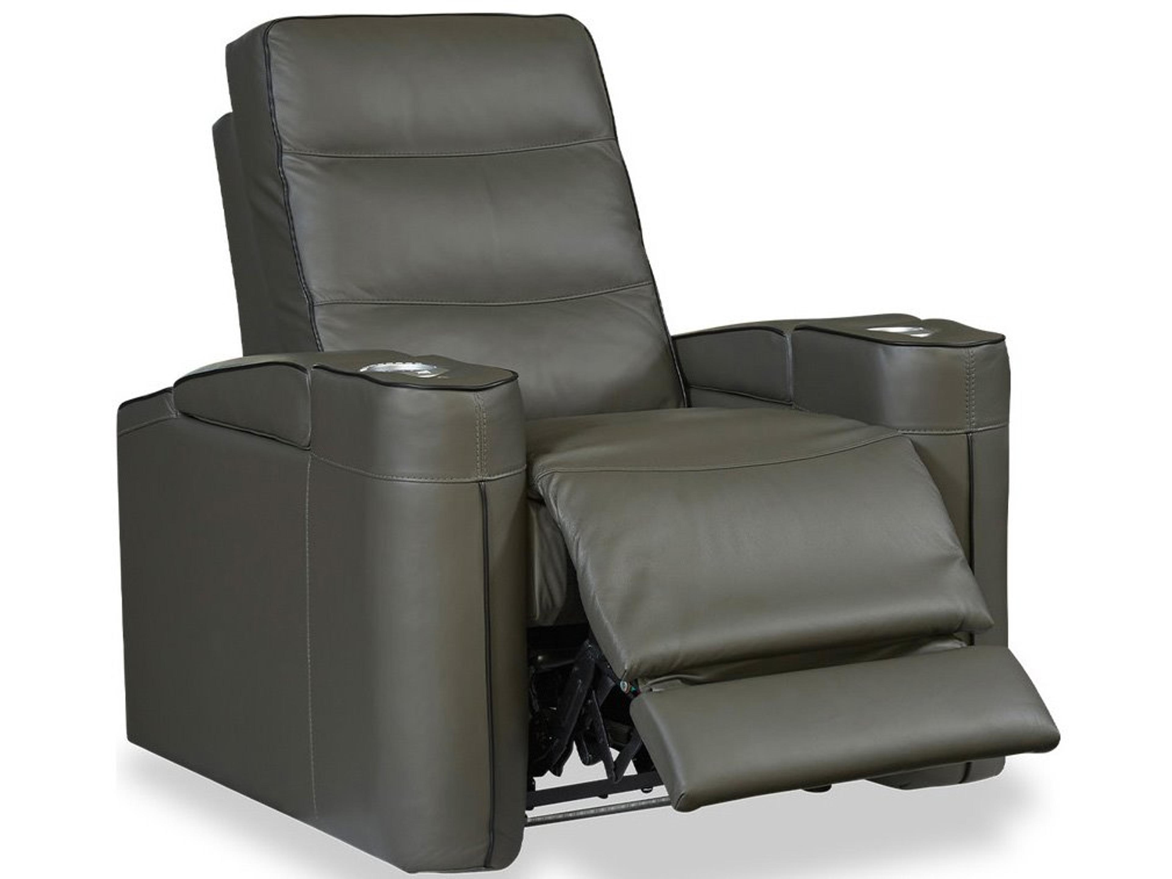 Palliser Beckett Leather Upholstery Power Recliner with Power Headrest & Lumbar