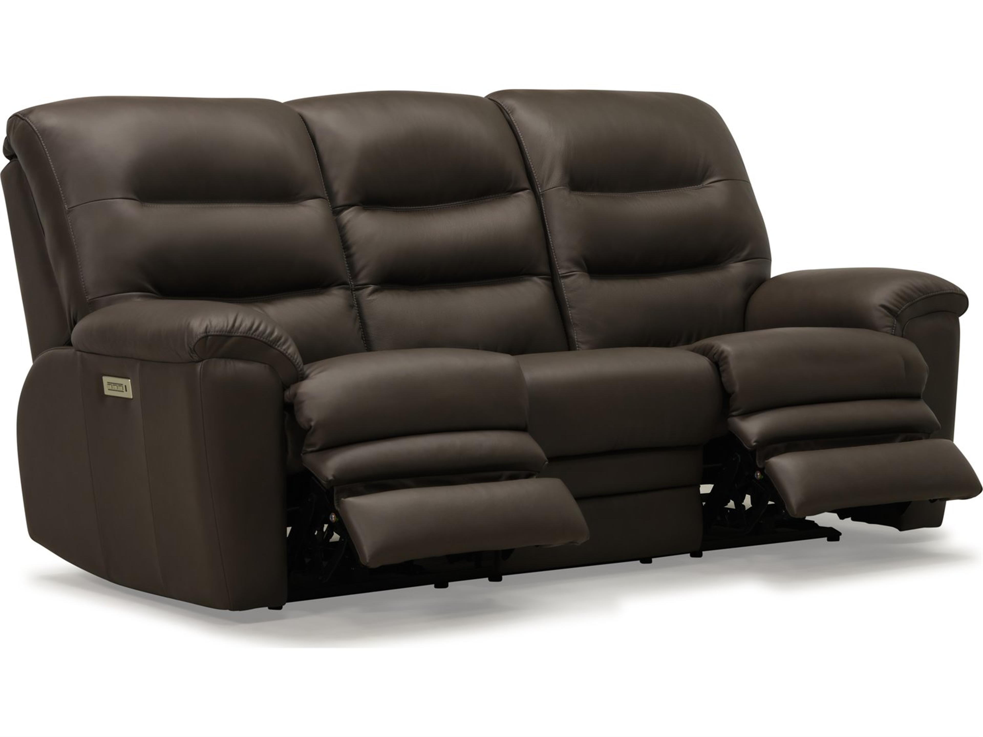 Palliser Keiran Leather Upholstery Sofa Power Recliner with Headrest & Lumbar