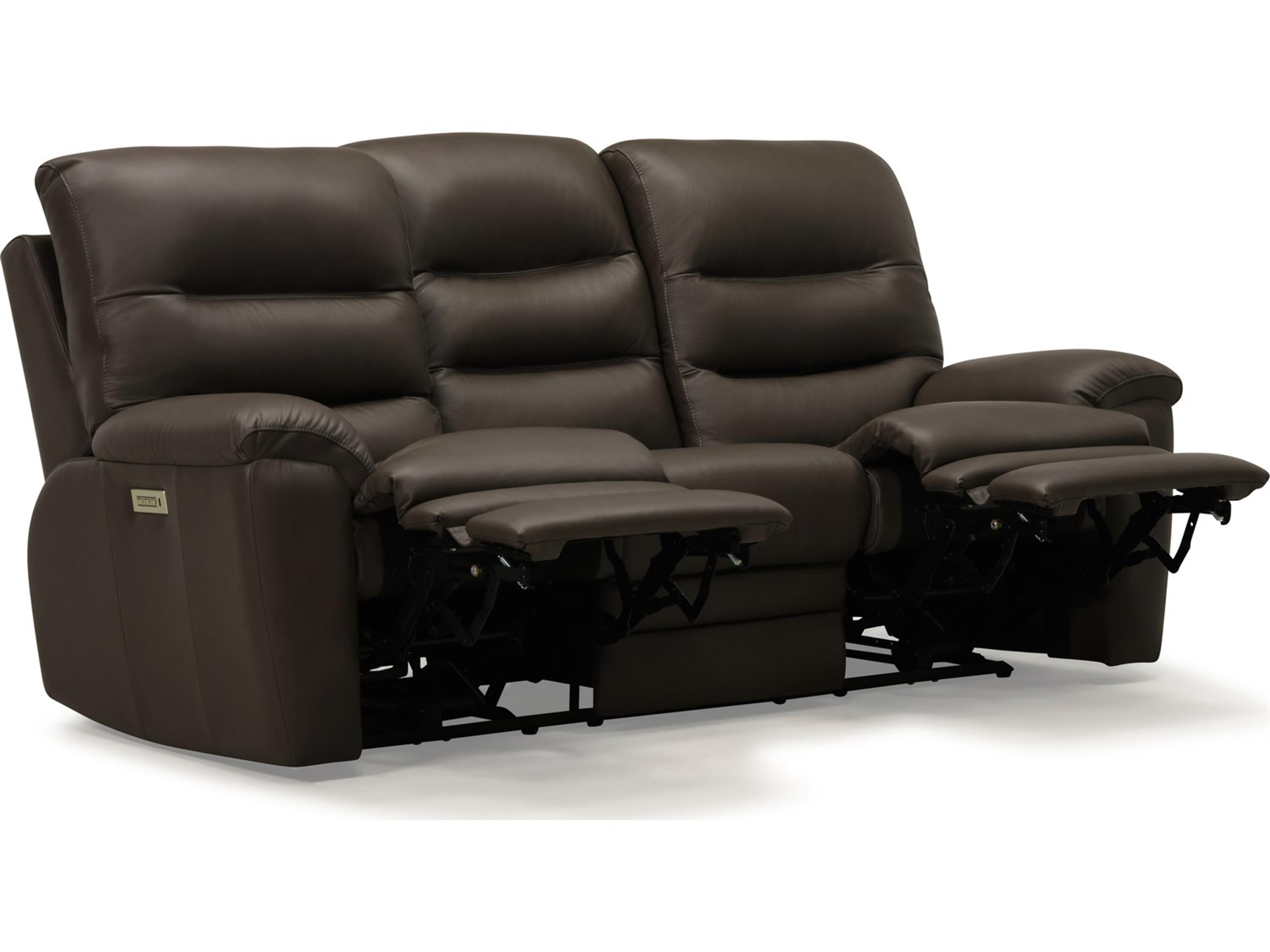 Palliser Keiran Leather Upholstery Sofa Power Recliner with Headrest & Lumbar