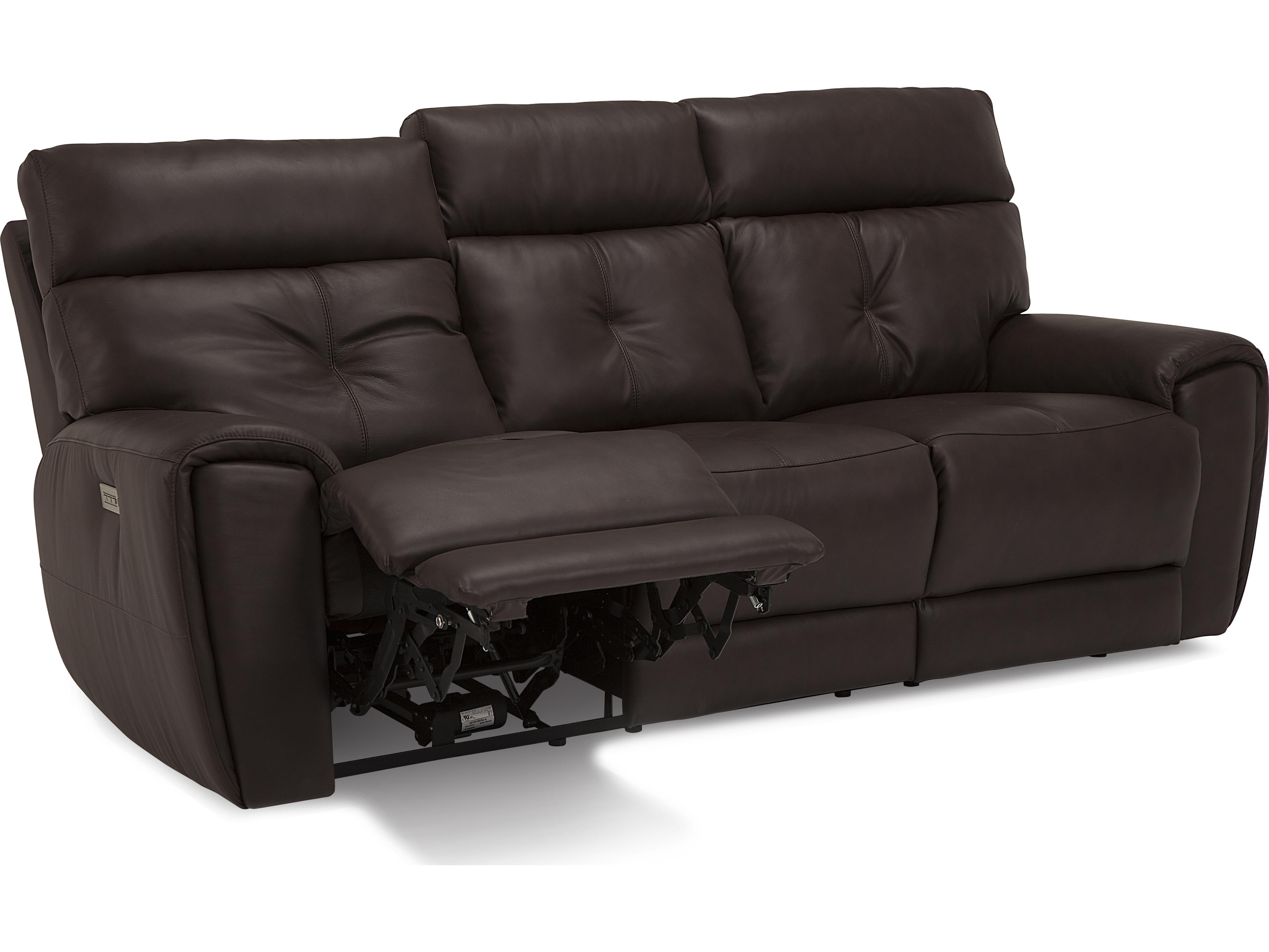 Palliser Aedon Leather Upholstery Sofa Power Recliner with Headrest & Lumbar
