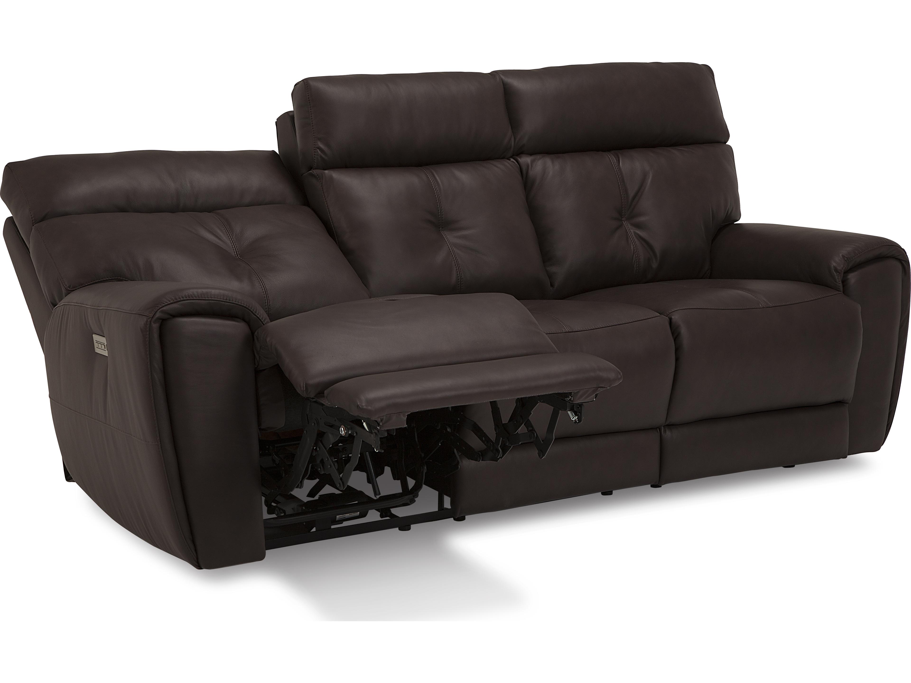 Palliser Aedon Leather Upholstery Sofa Power Recliner with Headrest & Lumbar