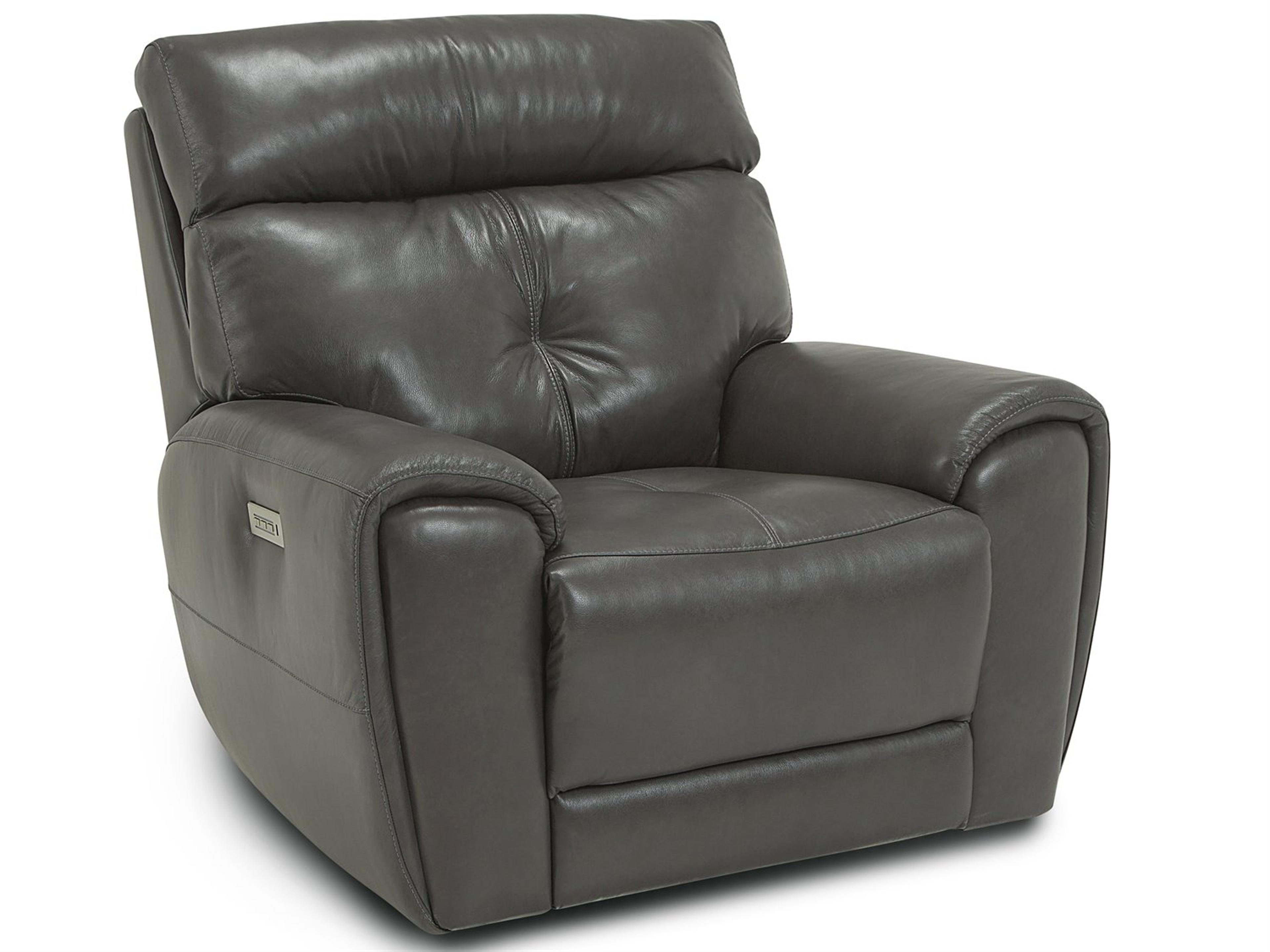 Aedon Leather Upholstery Power Recliner Wall Hugger with Headrest & Lumbar
