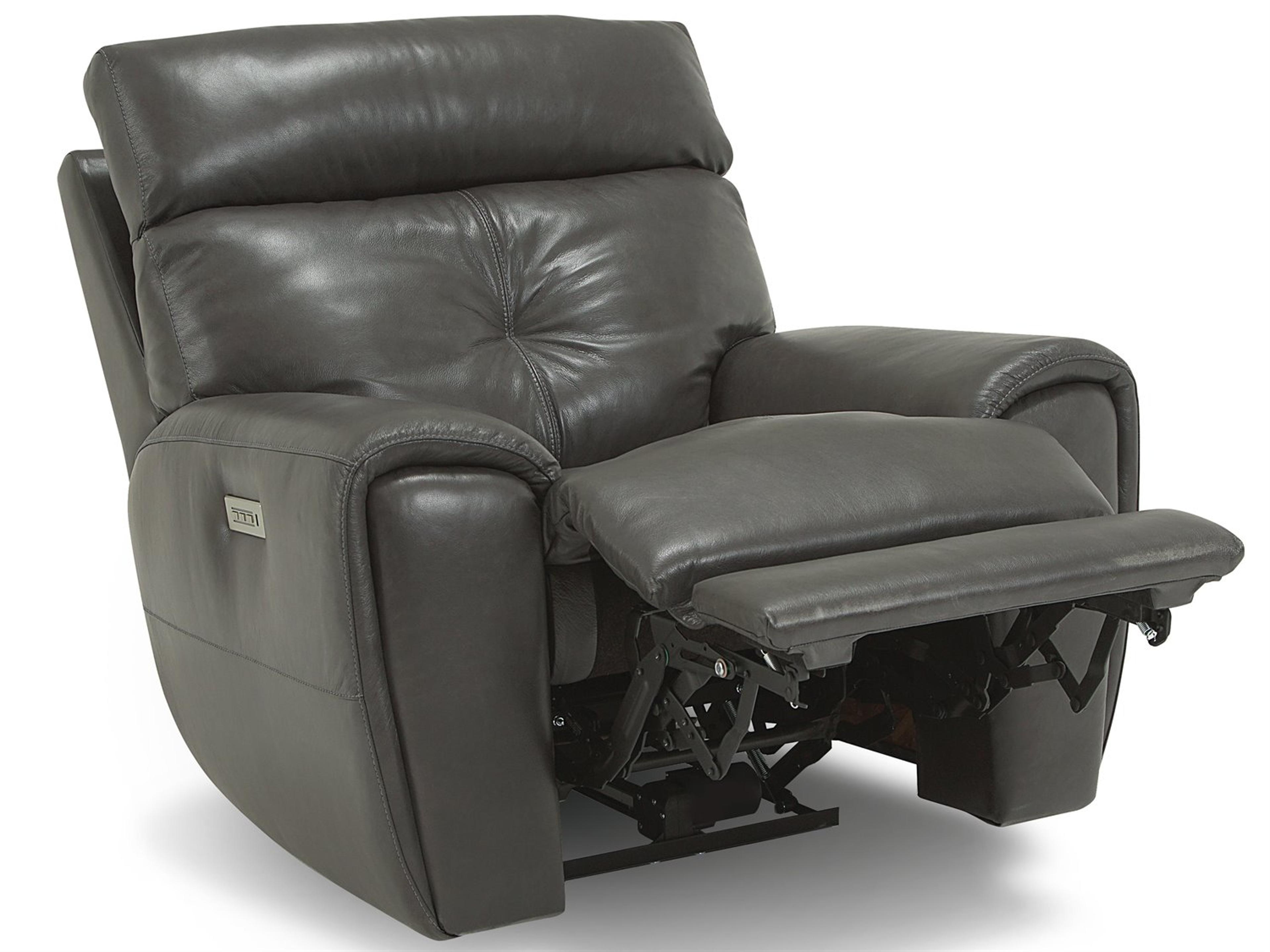 Palliser Aedon Leather Upholstery Power Recliner Wall Hugger with Headrest & Lumbar