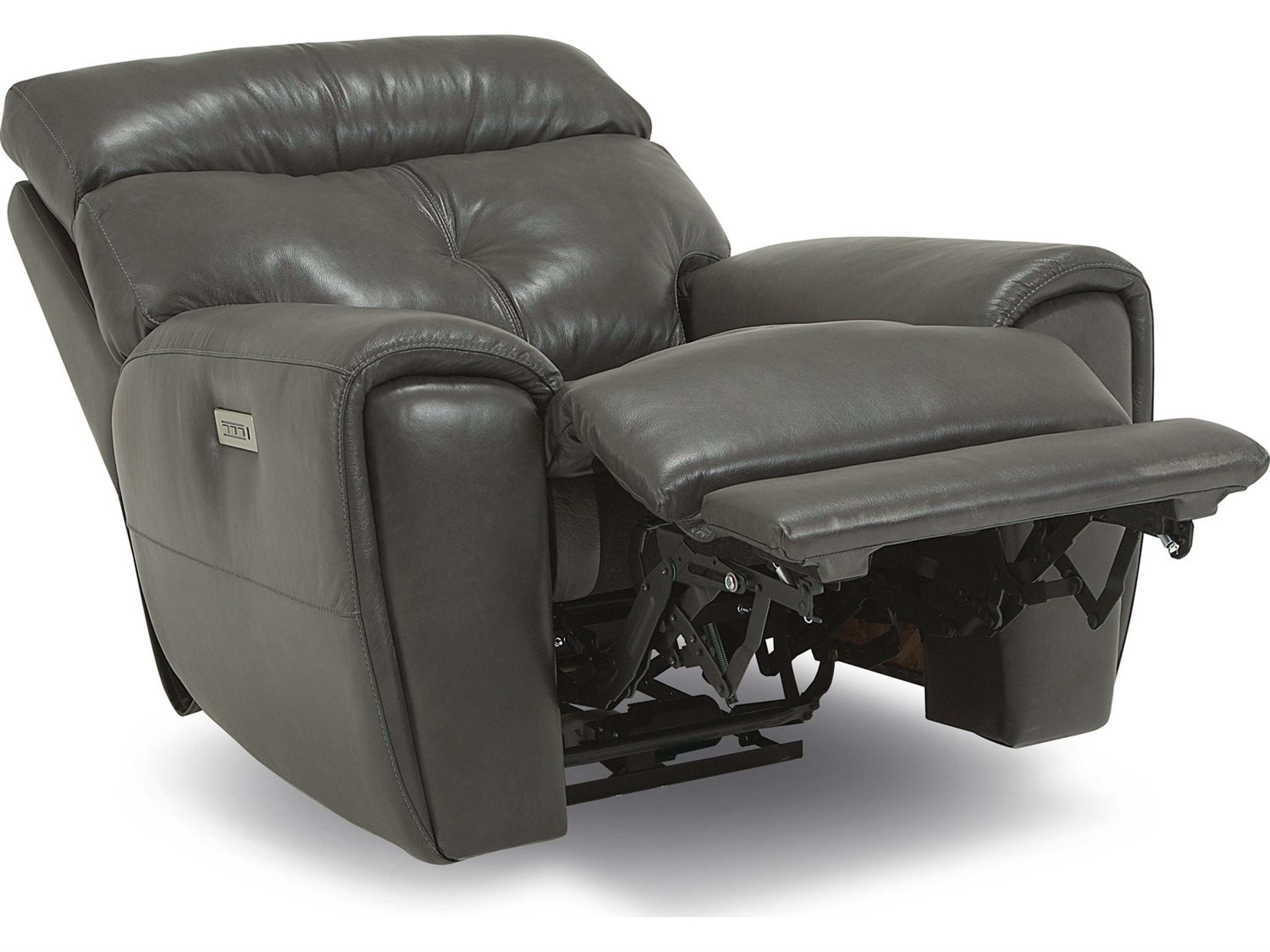 Palliser Aedon Leather Upholstery Power Recliner Wall Hugger with Headrest & Lumbar
