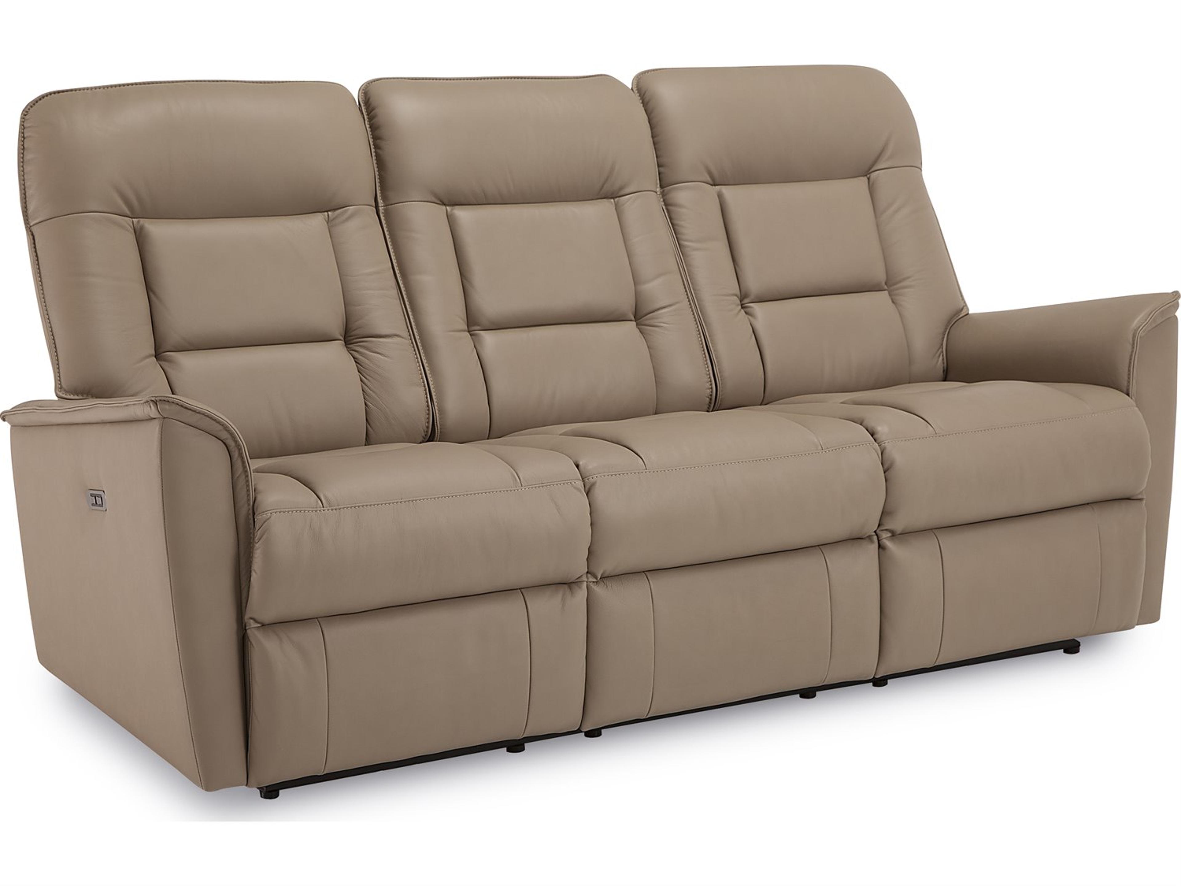 Dover Leather Upholstery Sofa Power Recliner with Power Headrest