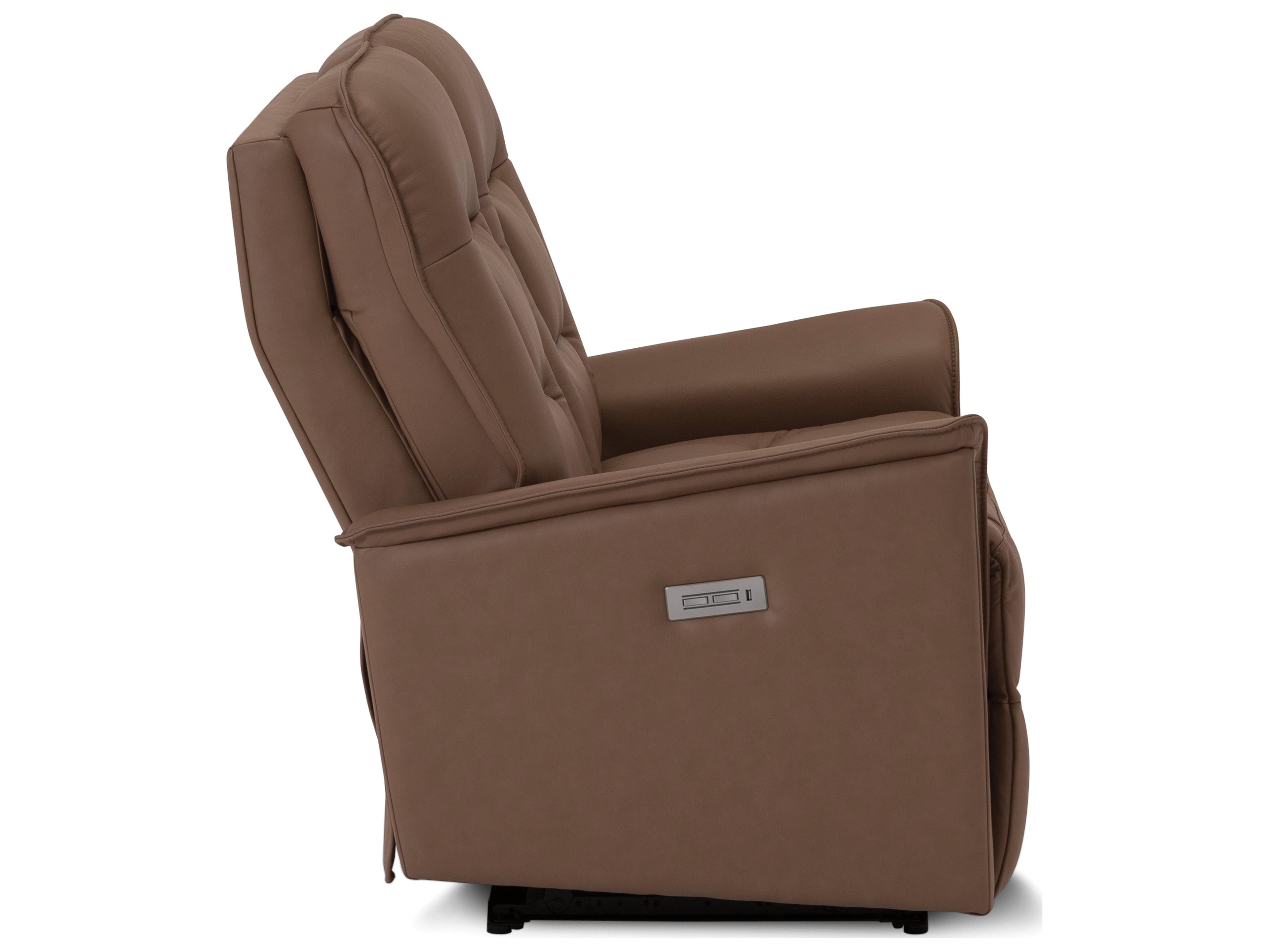 Palliser Dover Leather Upholstery Loveseat Power Recliner with Power Headrest
