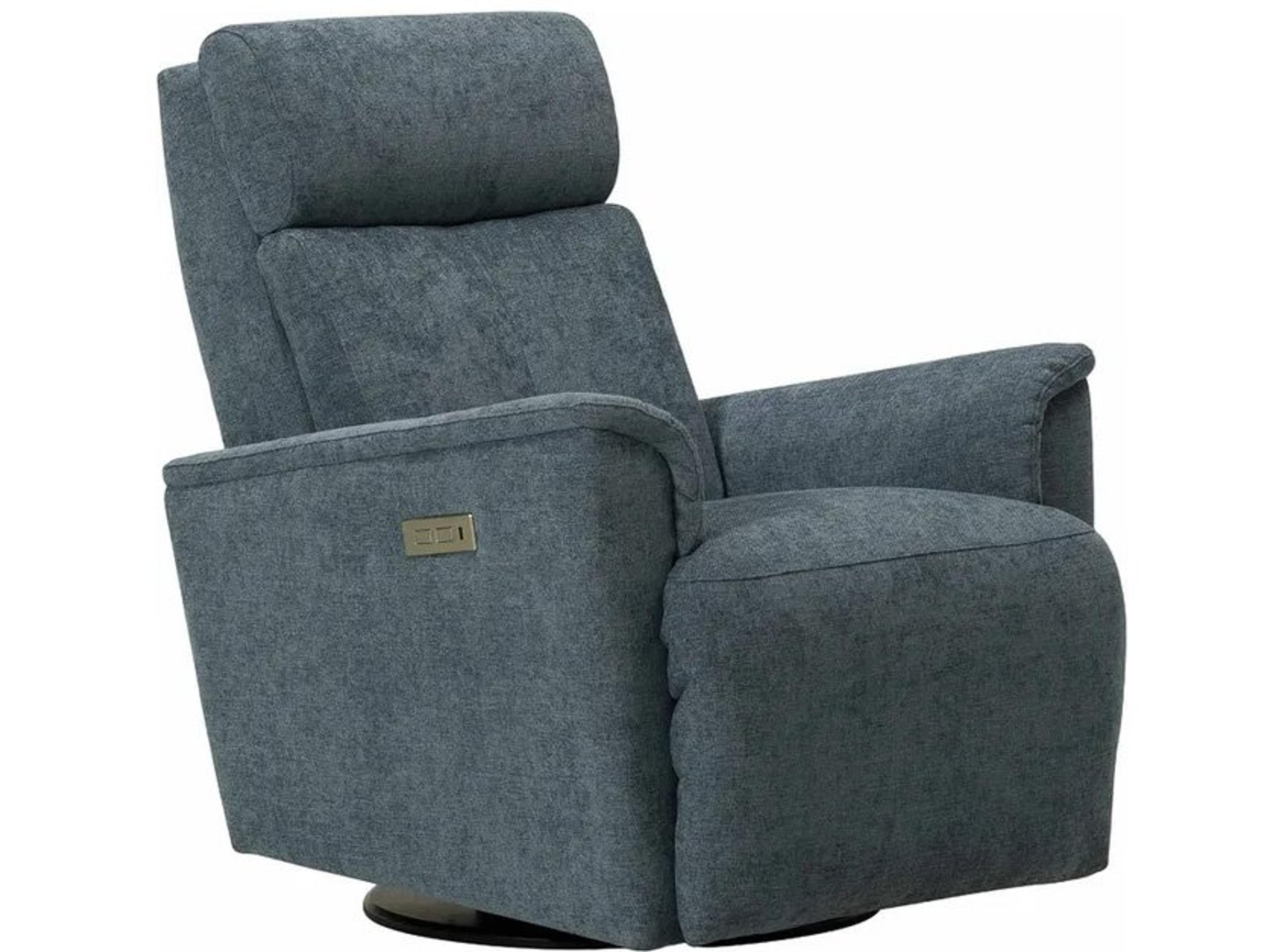 Chalet II Leather Upholstery Swivel Glider Power Recliner