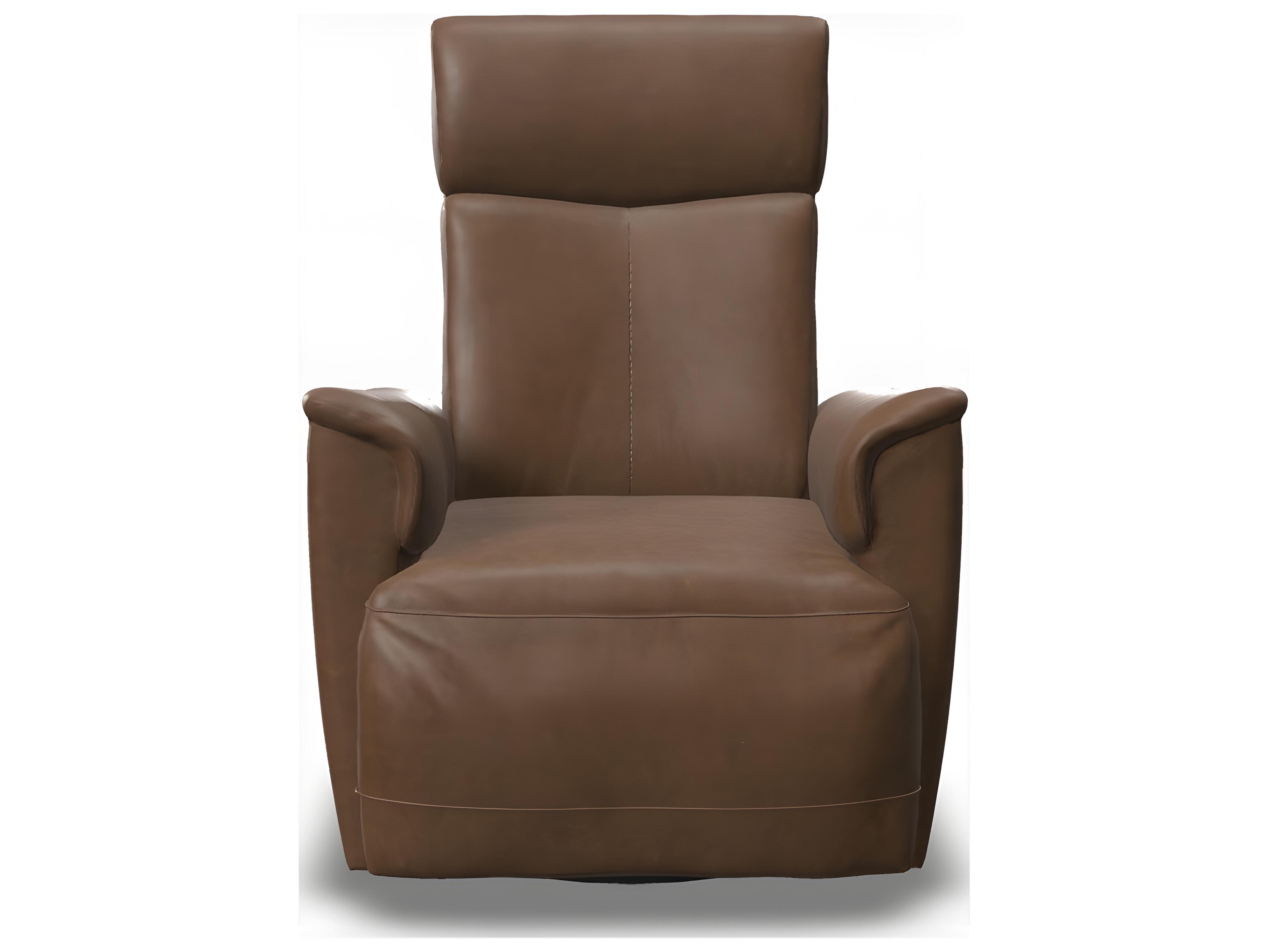 Palliser Chalet II Leather Upholstery Swivel Glider Power Recliner with Power Headrest
