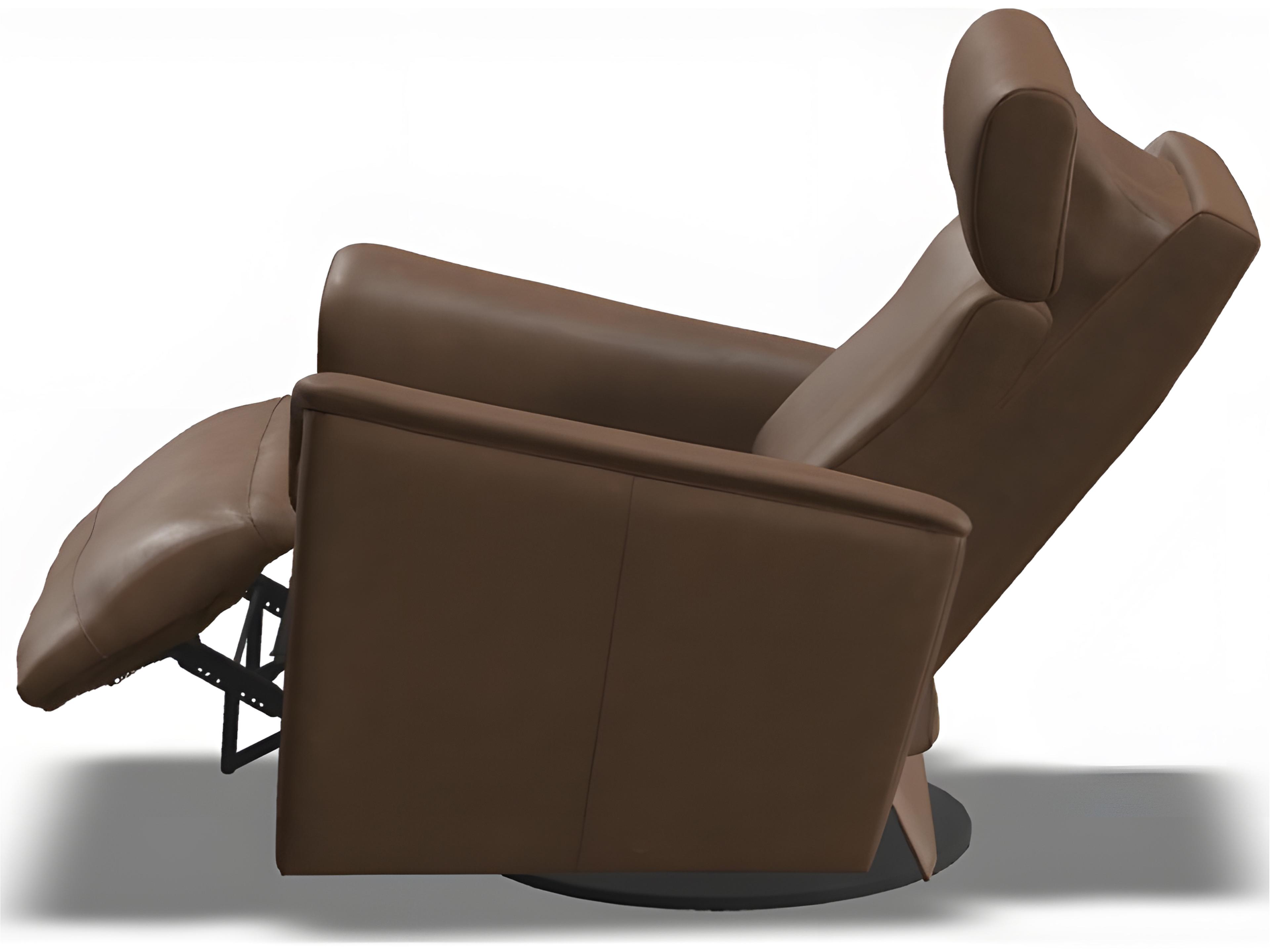 Palliser Chalet II Leather Upholstery Swivel Glider Power Recliner with Power Headrest