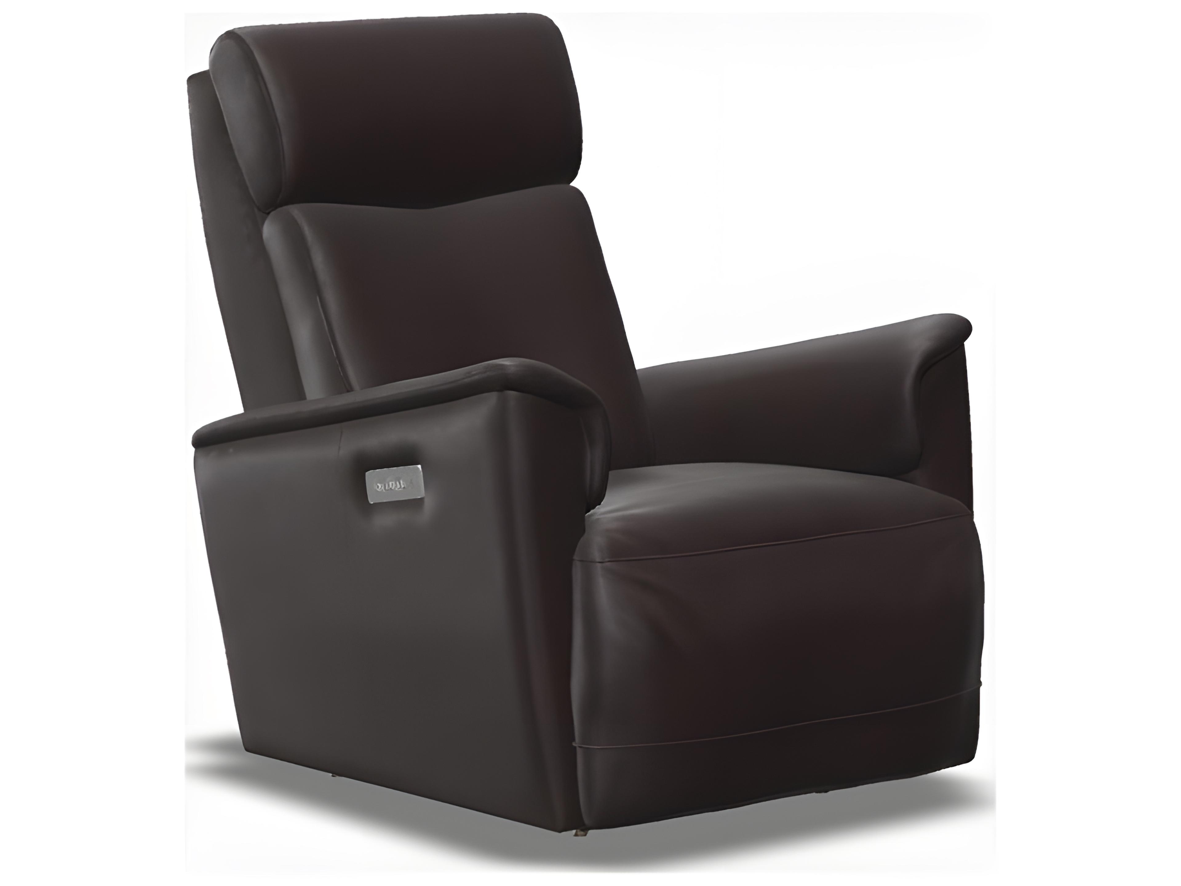 Chalet II Leather Upholstery Power Recliner Wall Hugger with Power Headrest & Lumbar