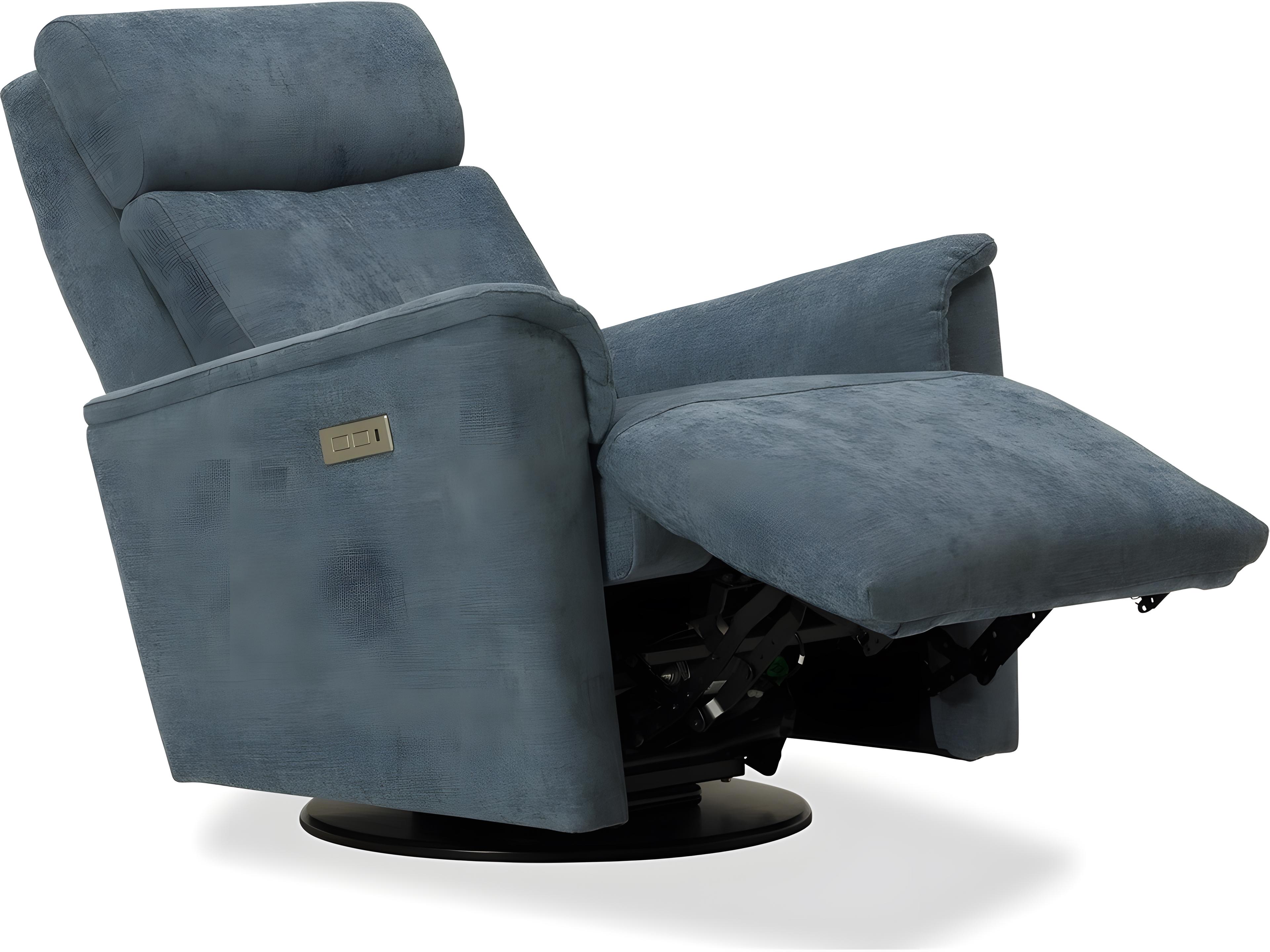 Palliser Chalet II Leather Upholstery Swivel Glider Power Recliner with Power Headrest & Lumbar