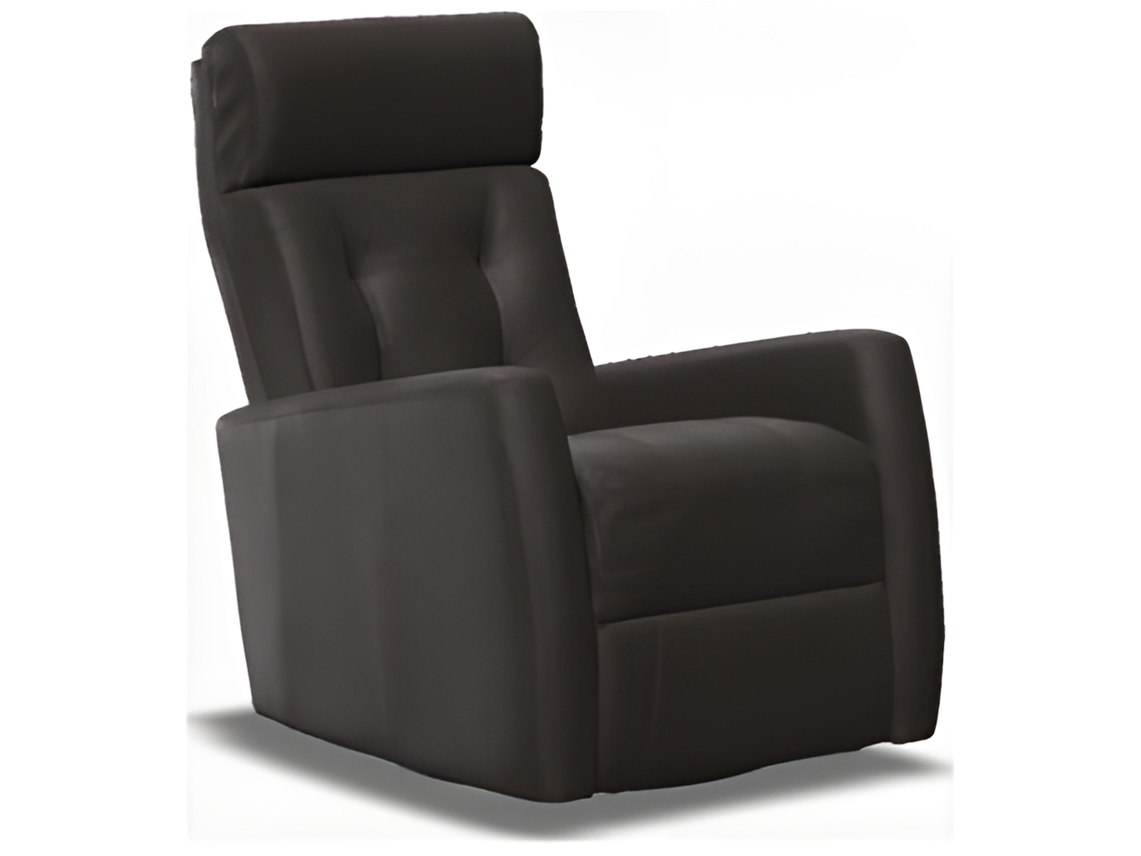 Baltic Leather Upholstery HTS Swivel Glider Power Recliner with Power Headrest