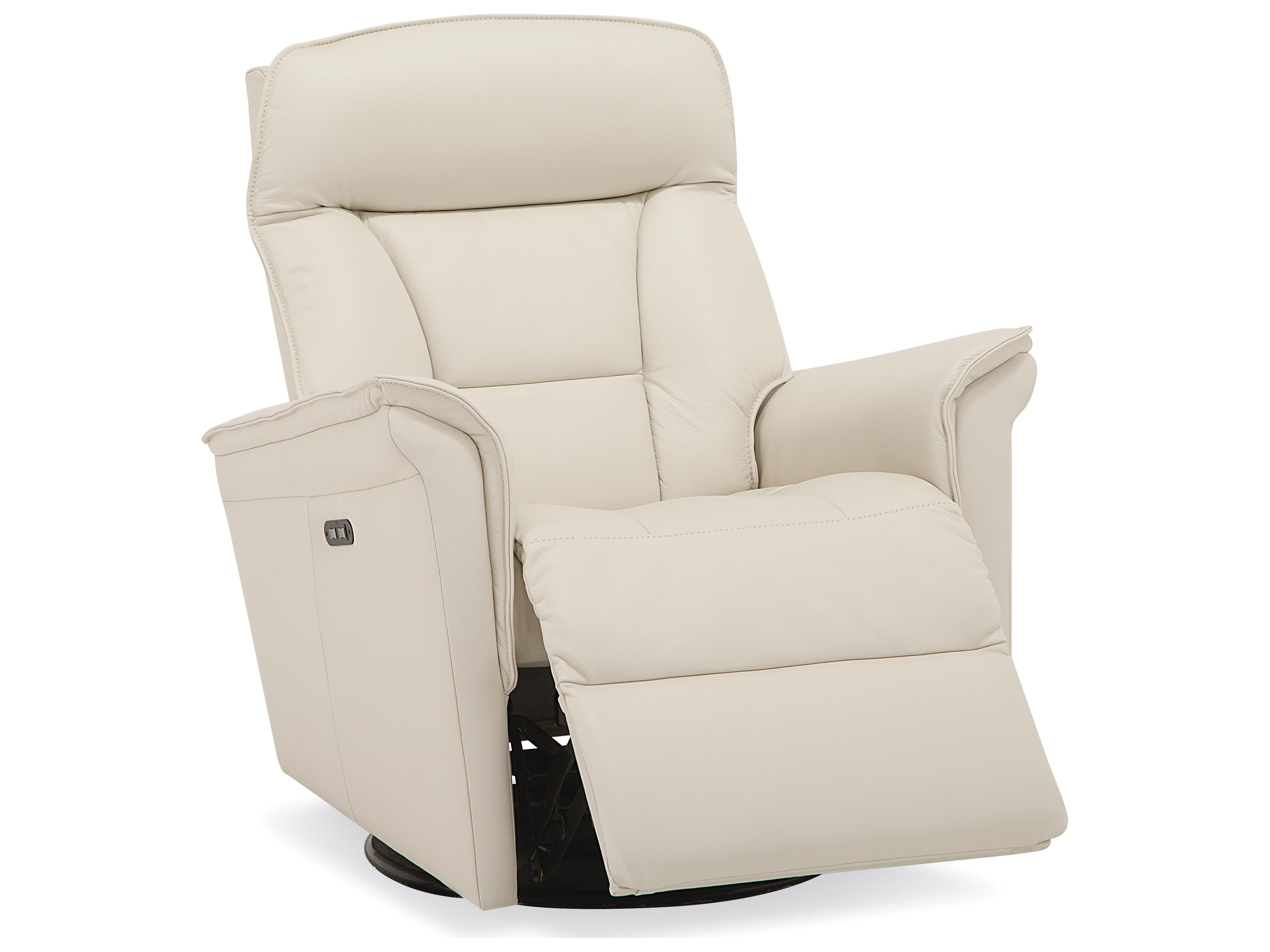 Palliser Stonegate Leather Upholstery Swivel Glider Power Recliner with Power Headrest