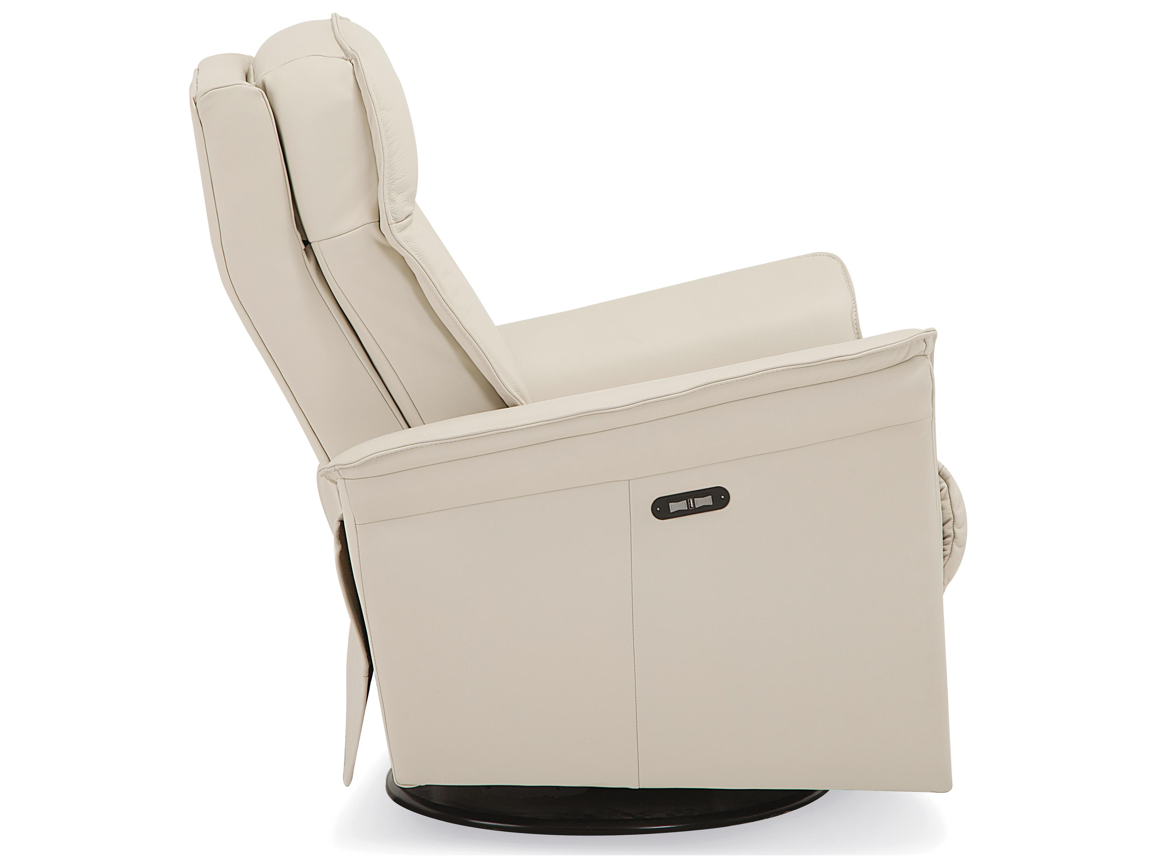 Palliser Stonegate Leather Upholstery Swivel Glider Power Recliner with Power Headrest
