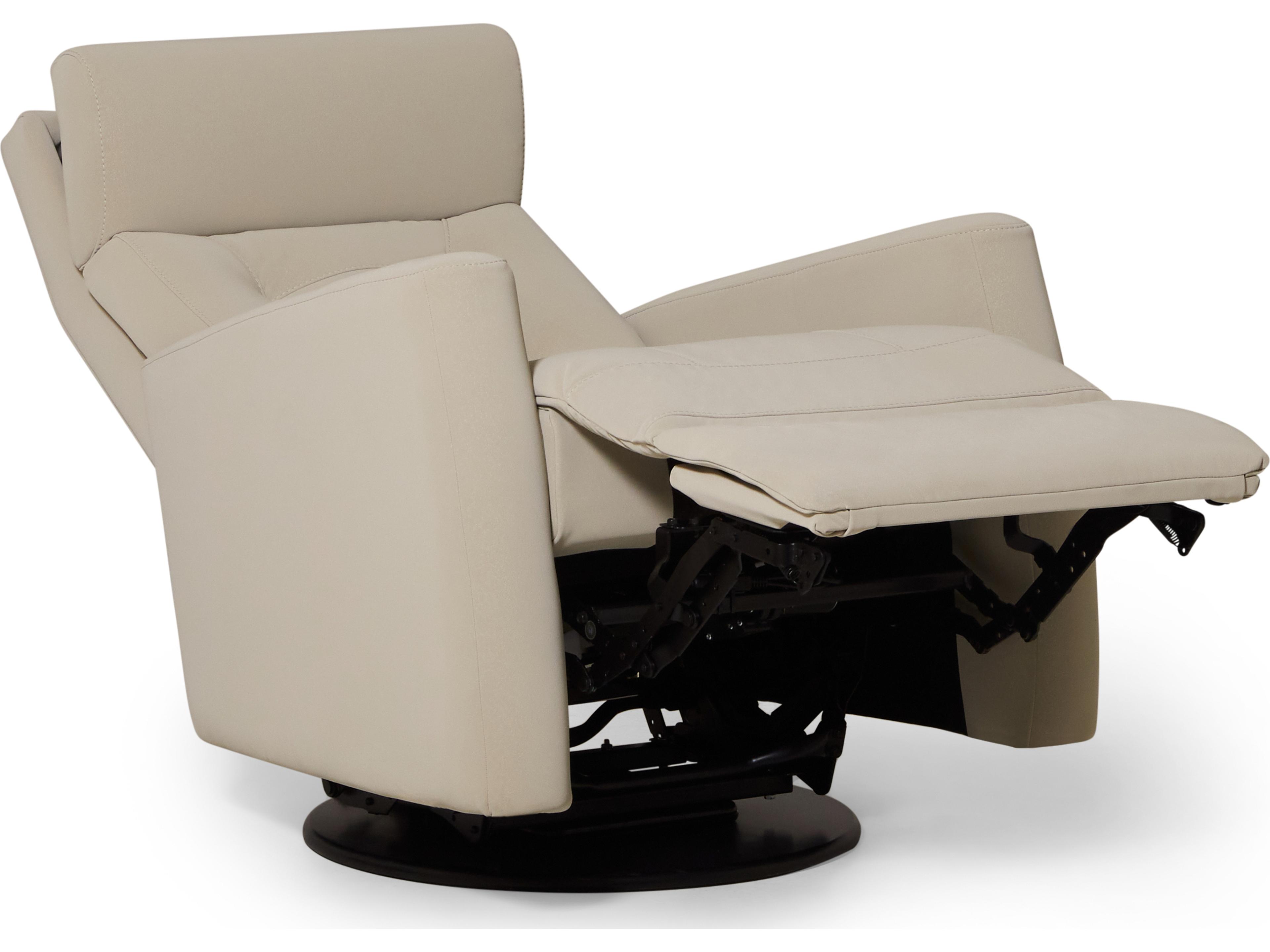 Palliser Baltic II Leather Upholstery Swivel Glider Power Recliner with Power Headrest