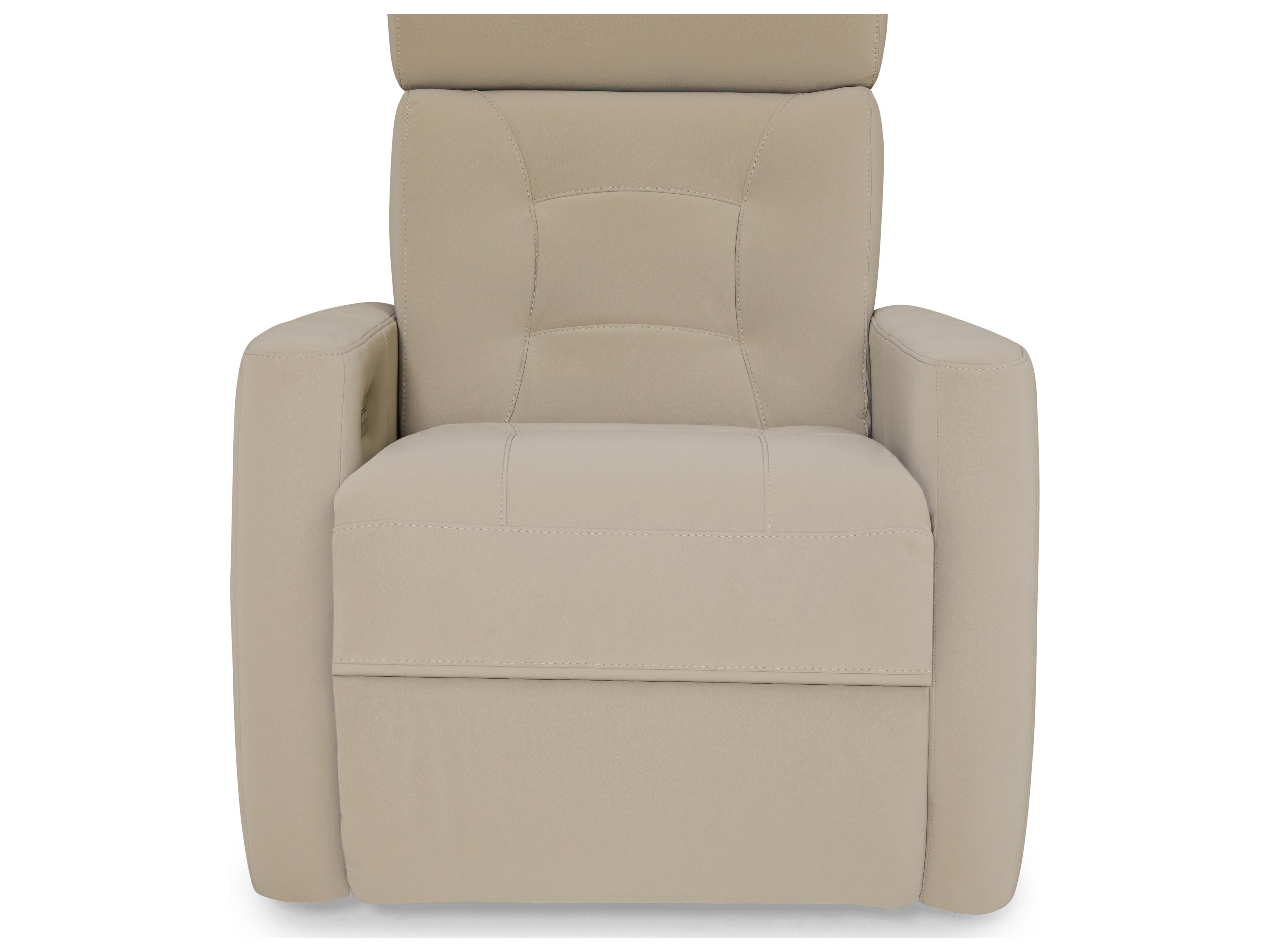 Palliser Baltic II Leather Upholstery Swivel Glider Power Recliner with Power Headrest
