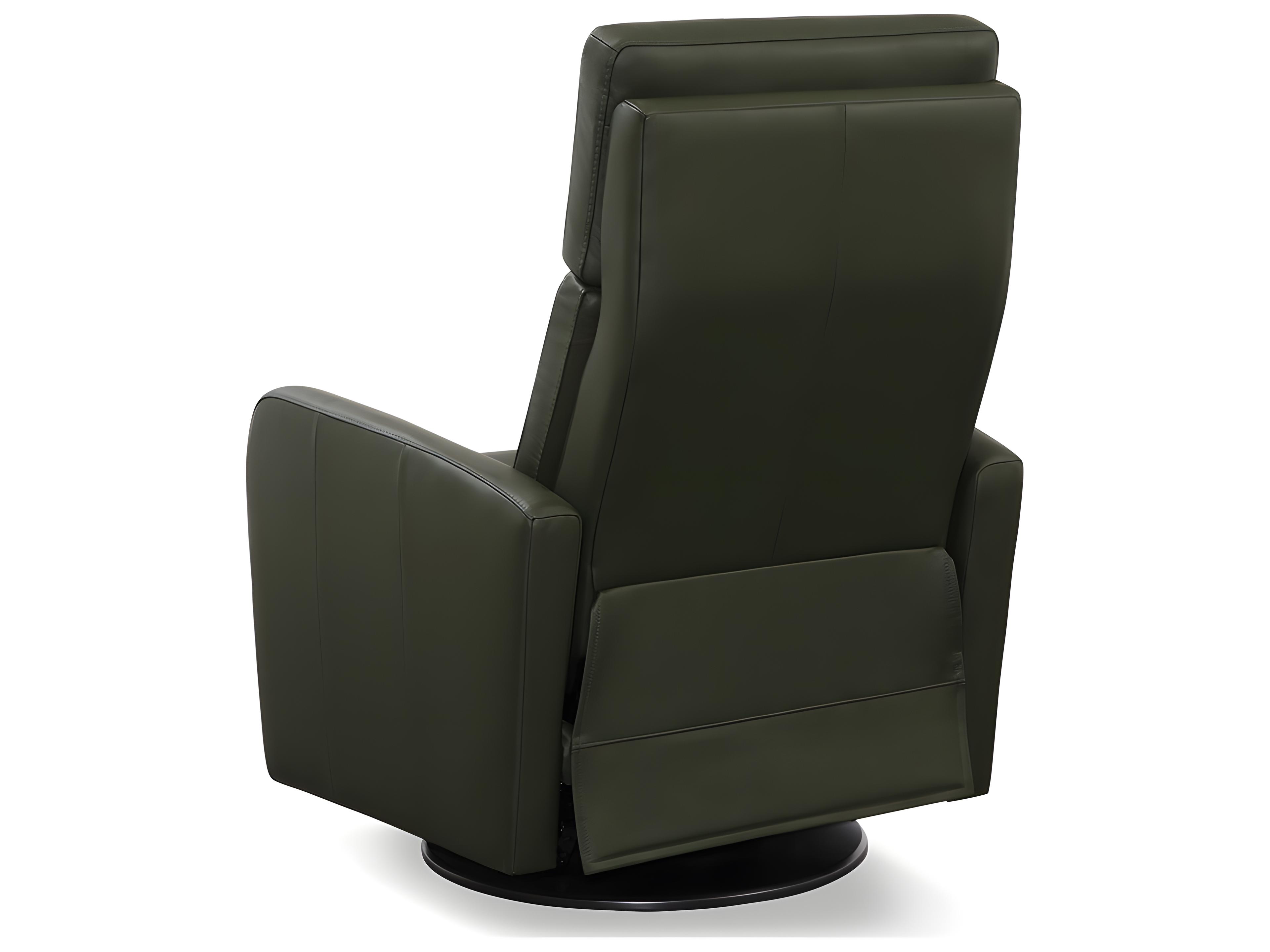 Palliser Sorrento Leather Upholstery Swivel Glider Power Recliner with Power Headrest