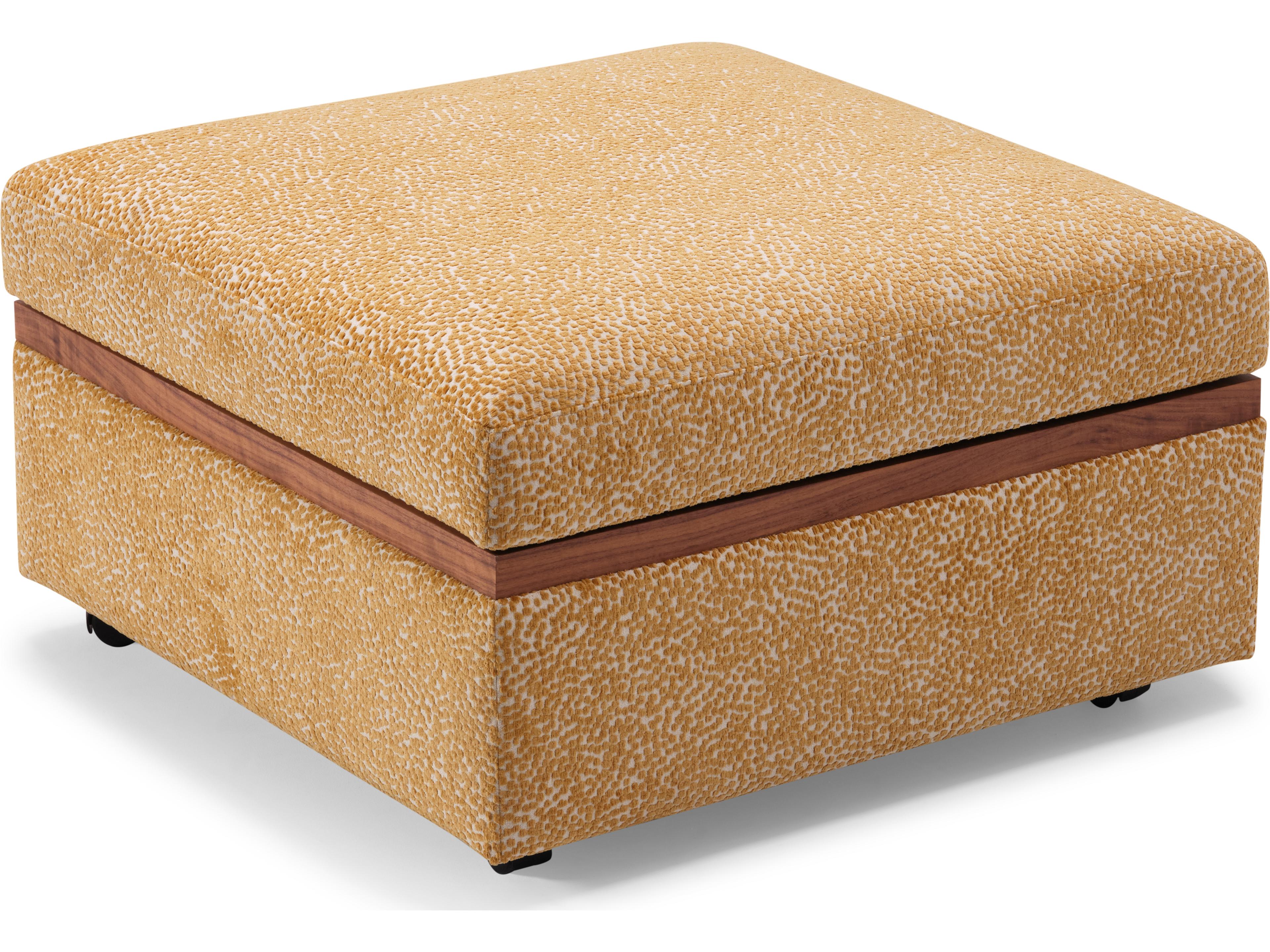 Palliser Lotus Leather Upholstery Swivel Top Ottoman