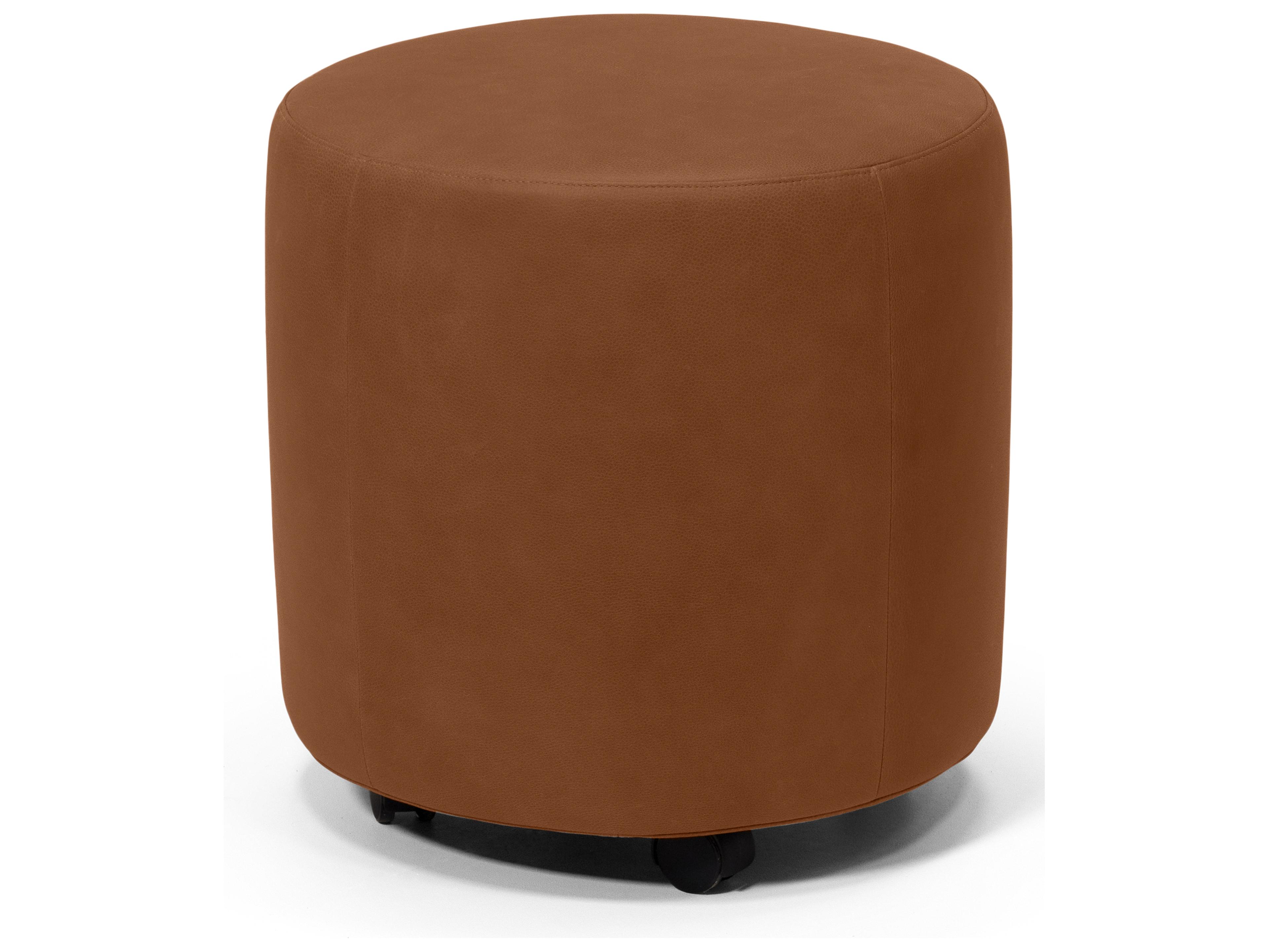 Palliser Mingle Leather Upholstery Round Small Ottoman