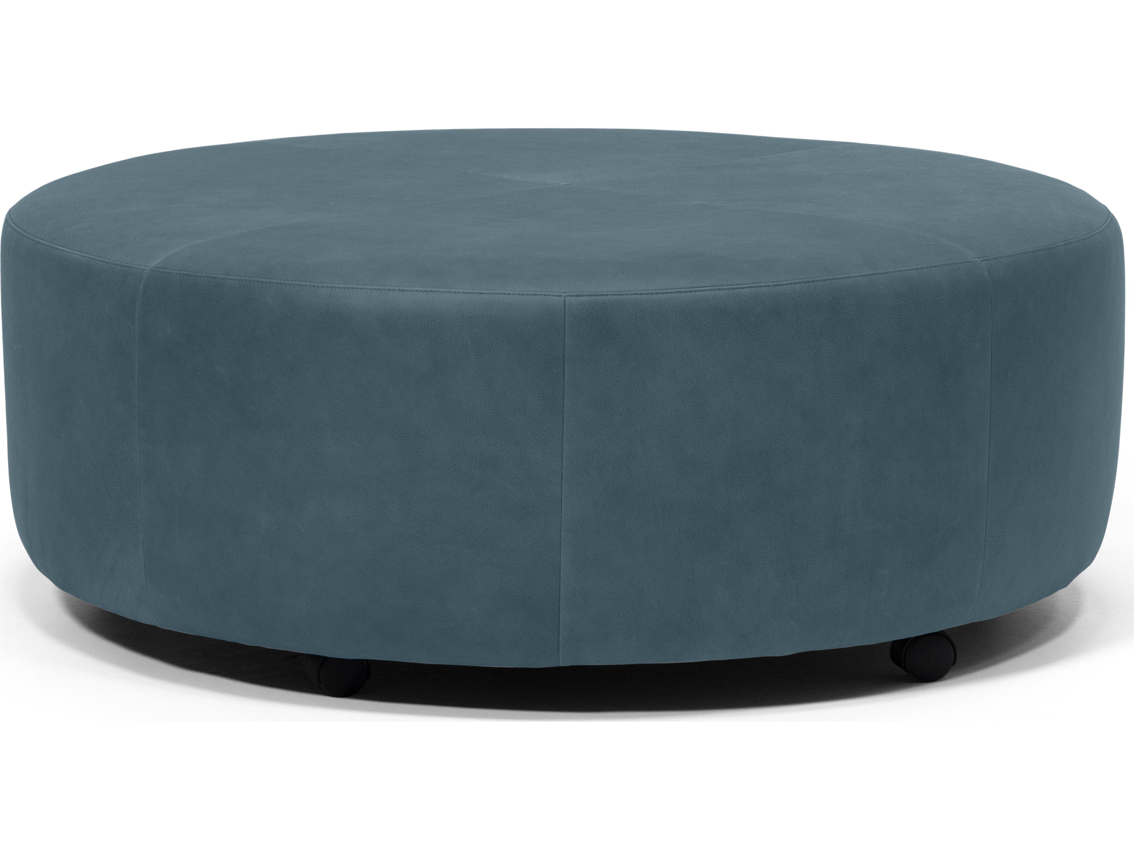 Palliser Mingle Leather Upholstery Round Large Ottoman