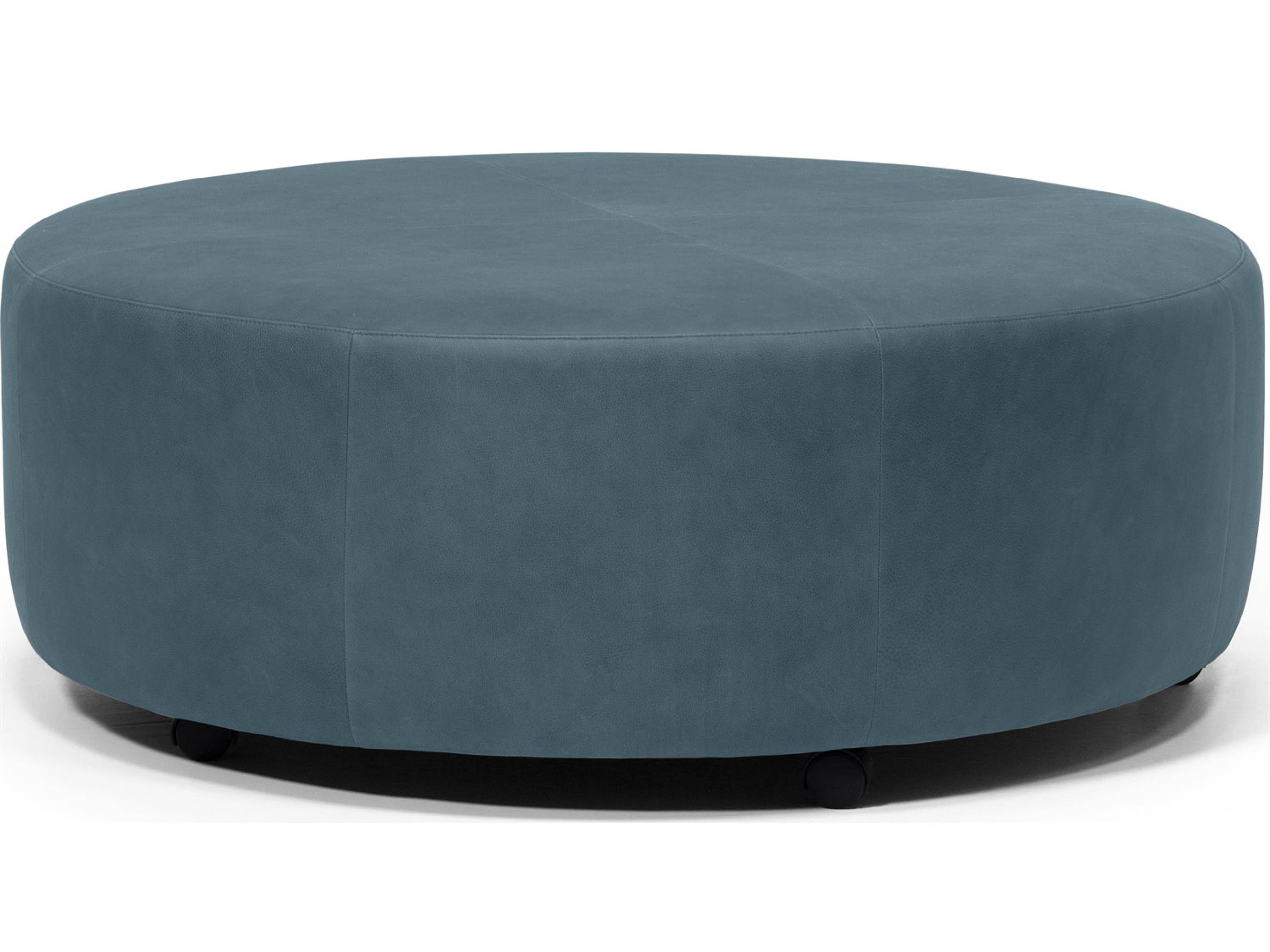 Palliser Mingle Leather Upholstery Round Large Ottoman