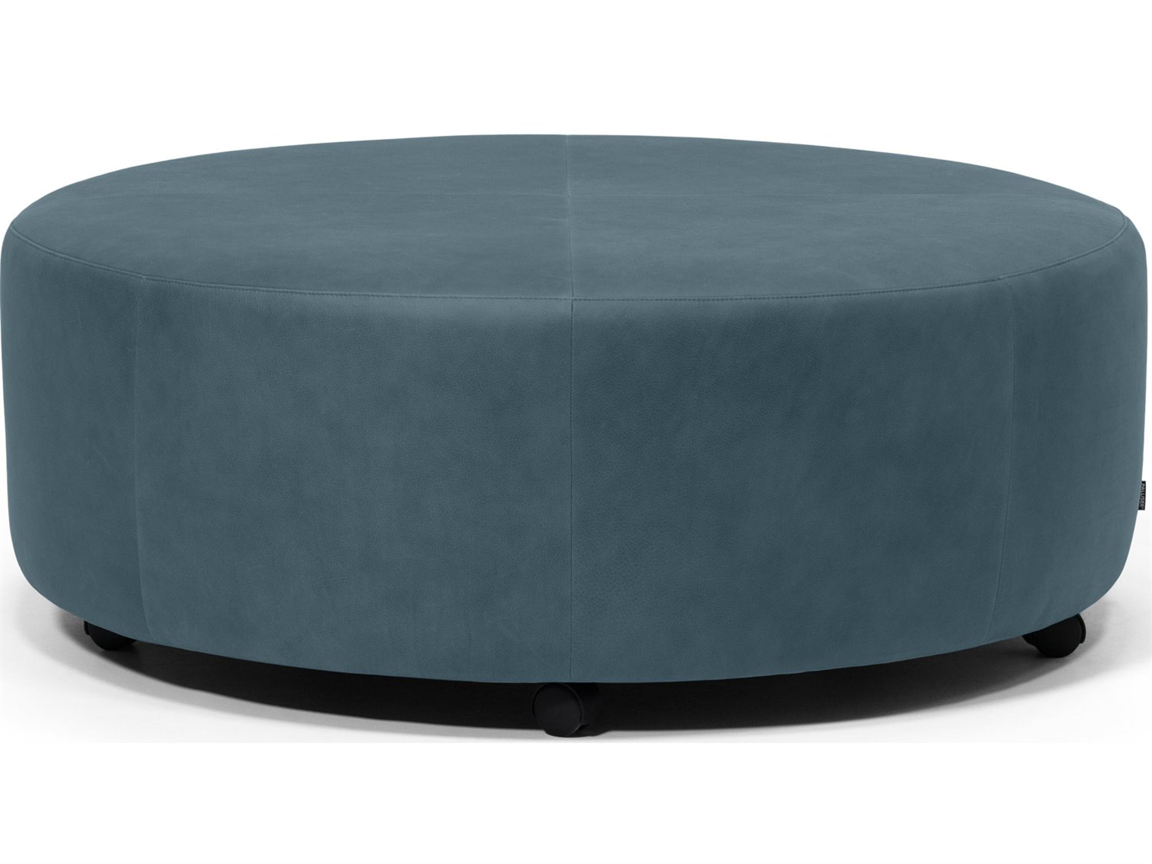 Palliser Mingle Leather Upholstery Round Large Ottoman