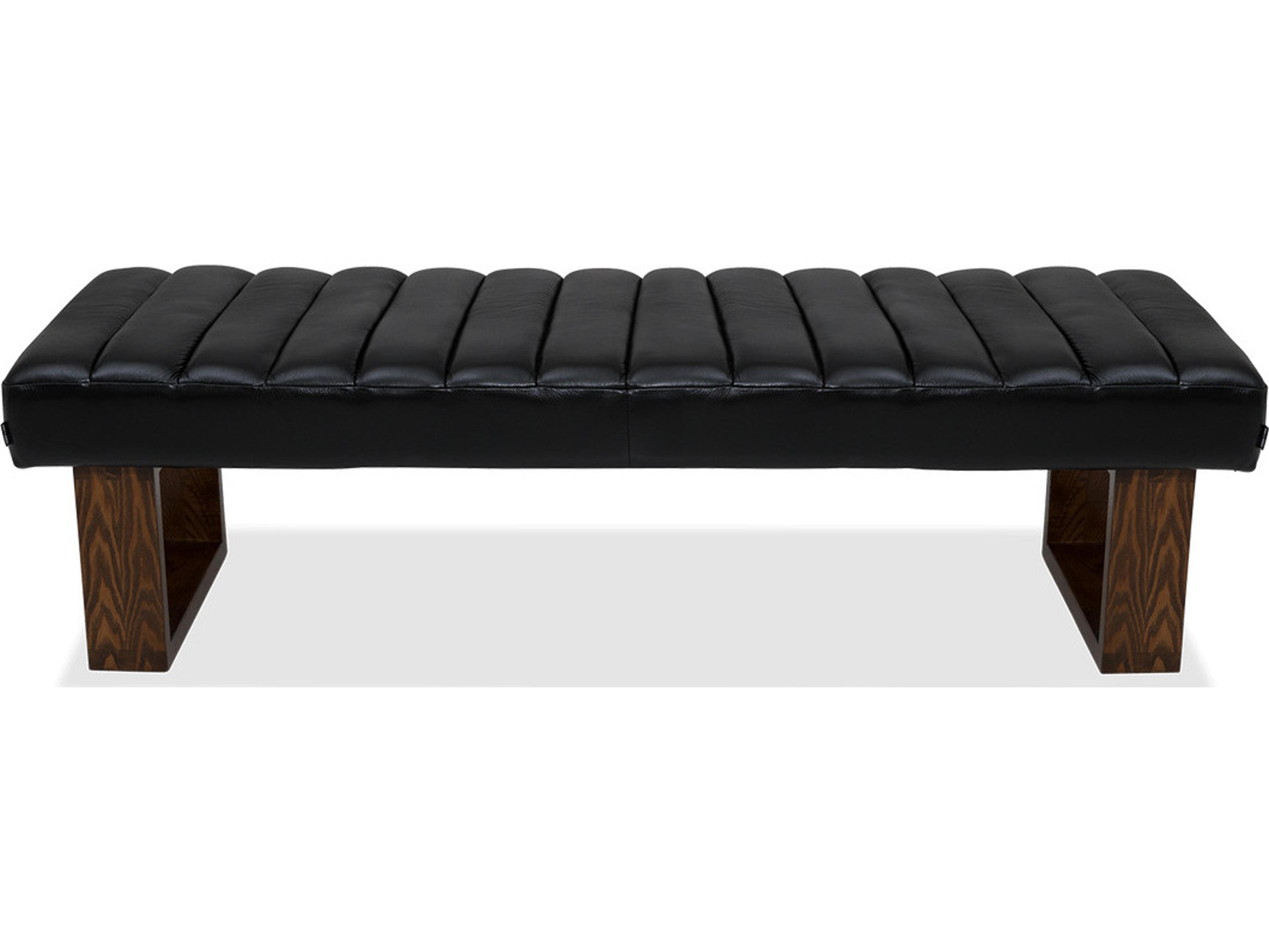 Palliser Wyatt Channeled Leather Upholstery Bench