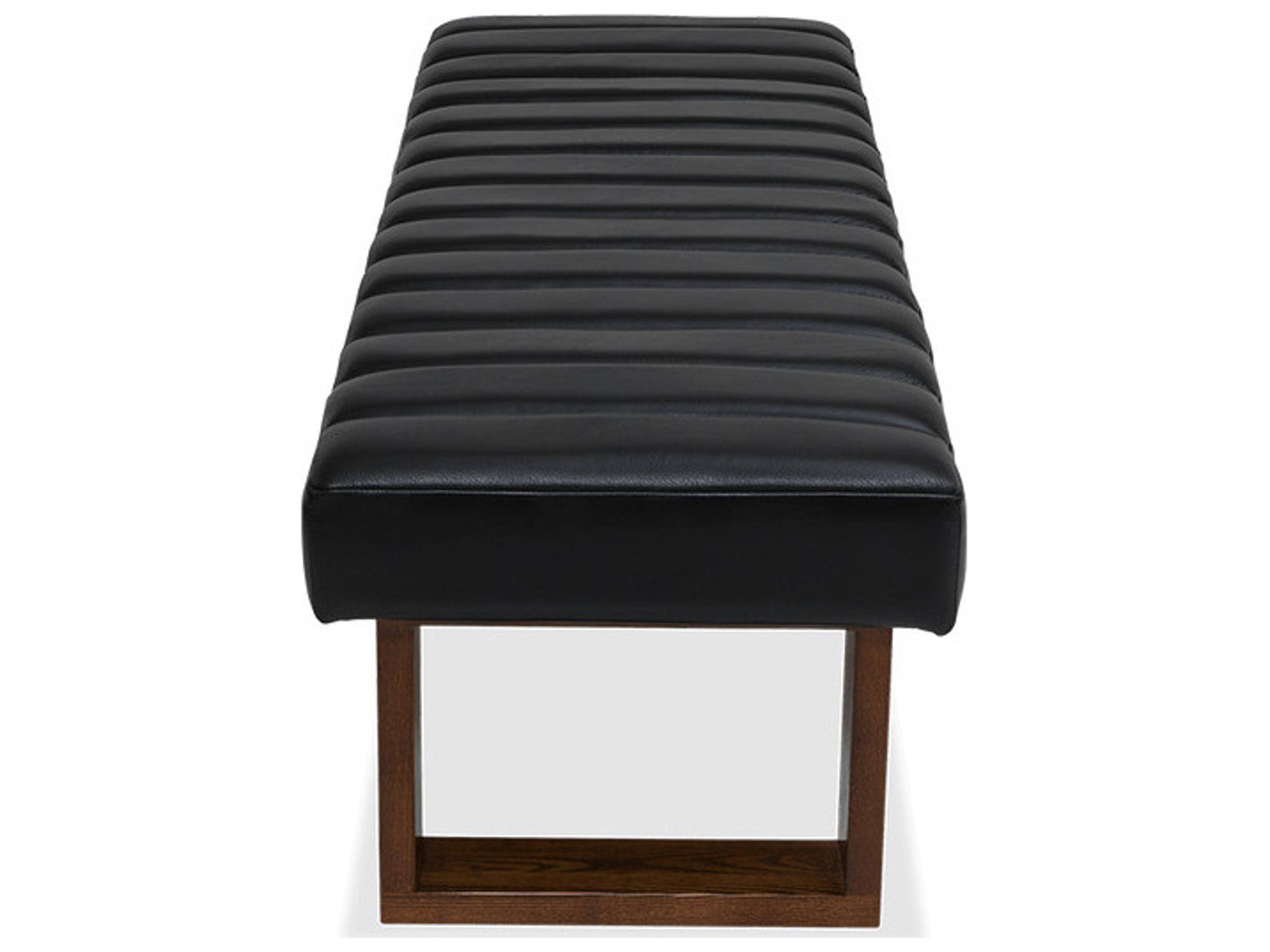 Palliser Wyatt Channeled Leather Upholstery Bench