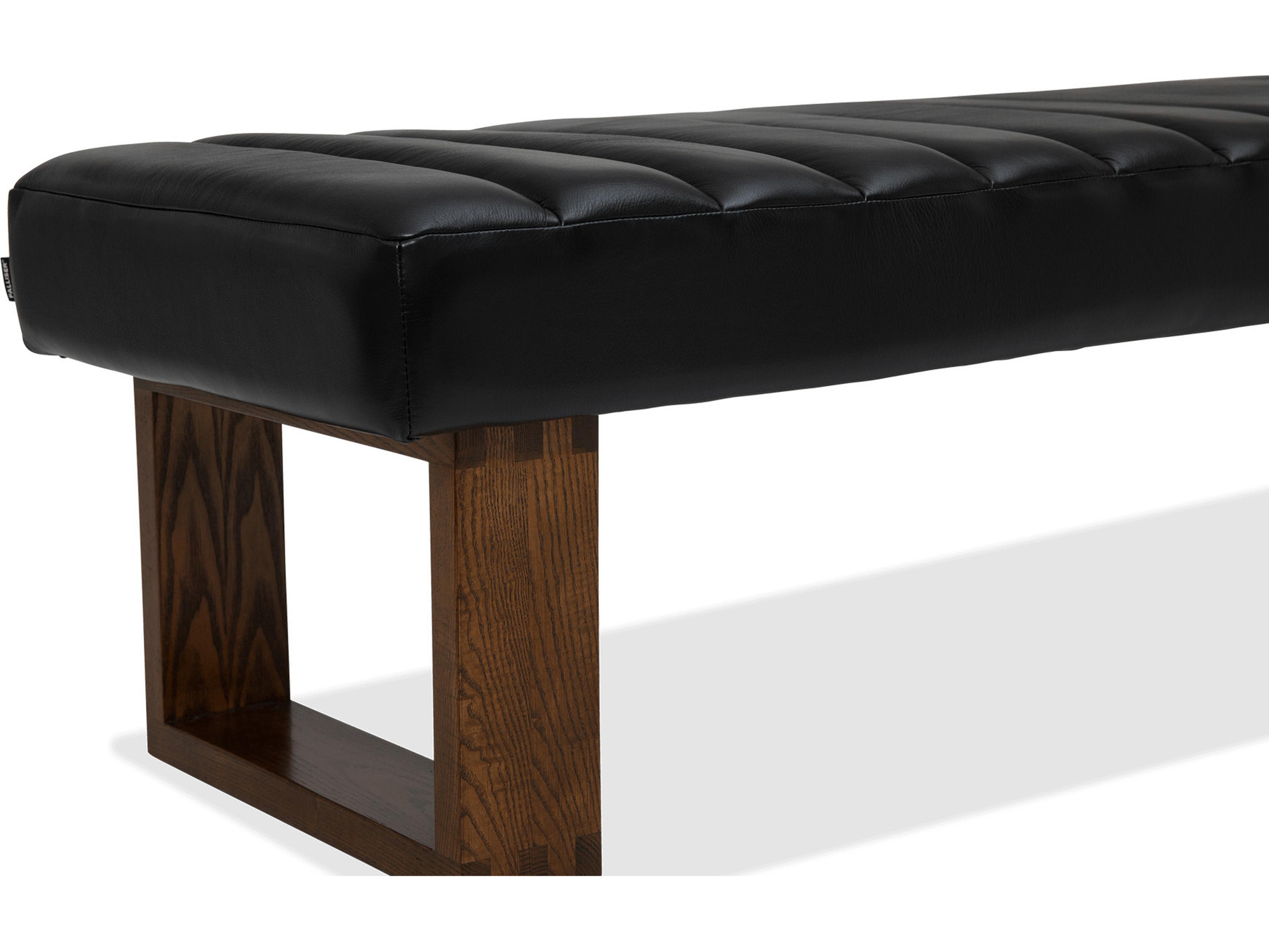 Palliser Wyatt Channeled Leather Upholstery Bench