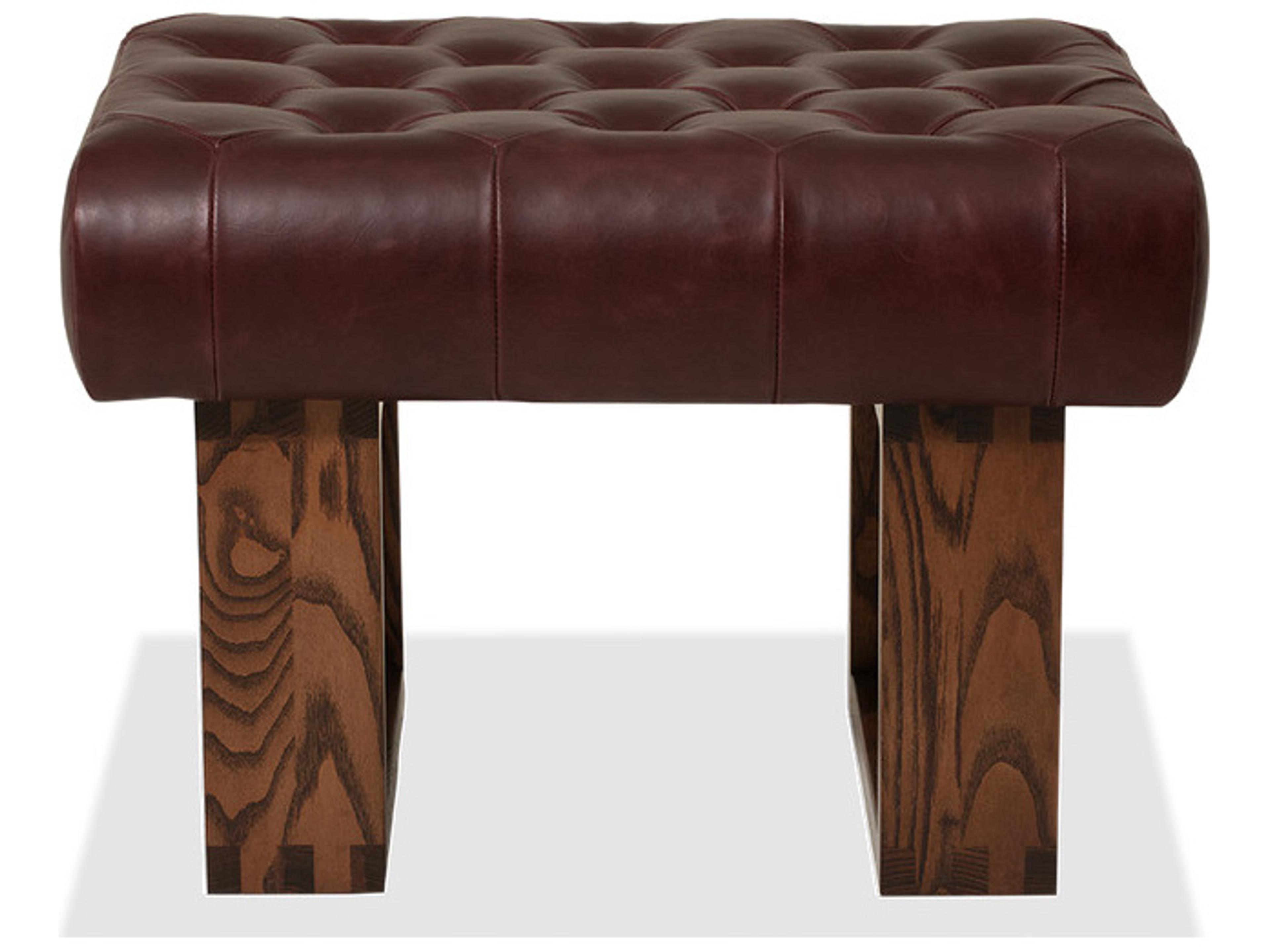 Palliser Wyatt Tufted Leather Upholstery Ottoman