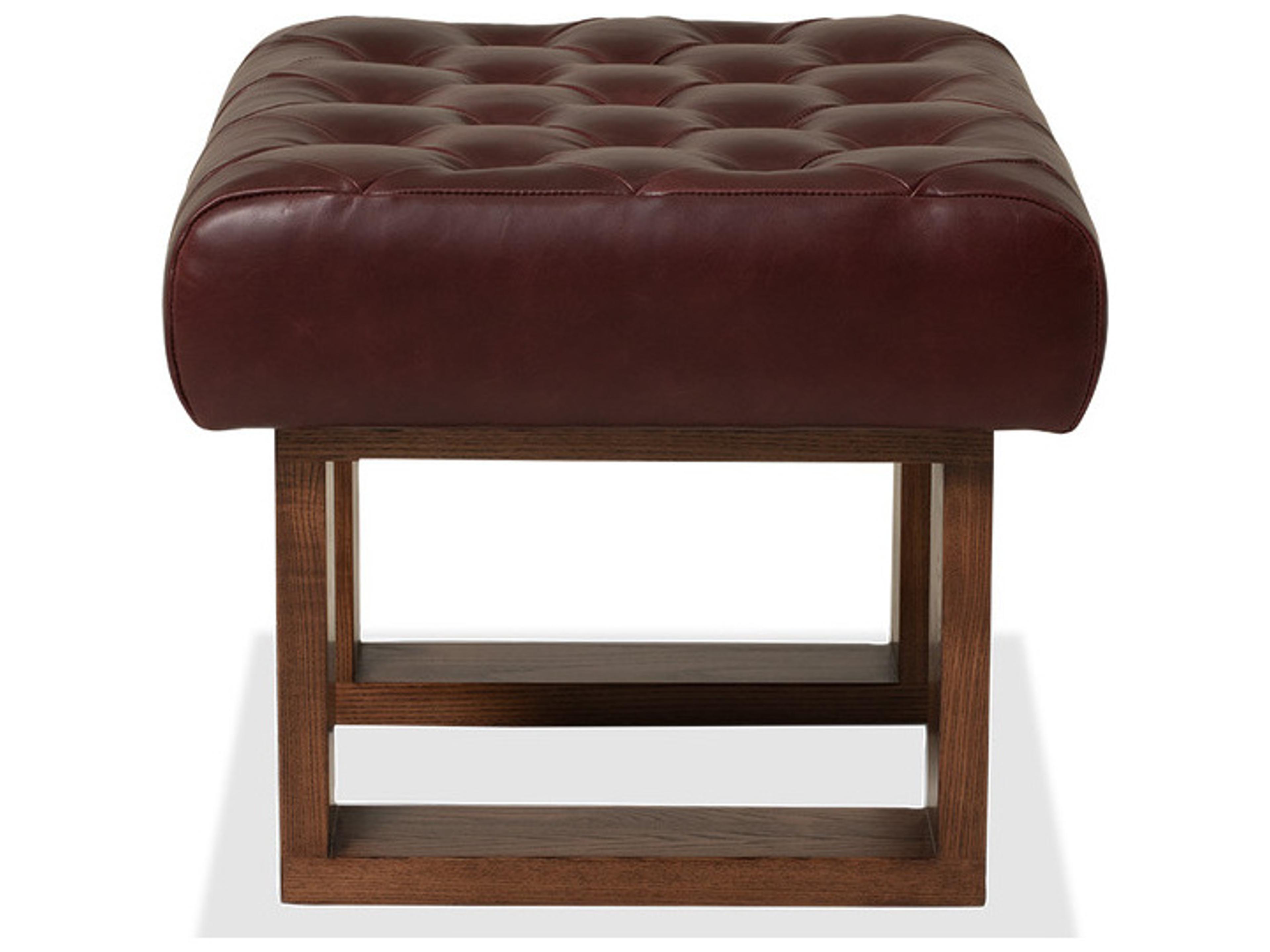 Palliser Wyatt Tufted Leather Upholstery Ottoman