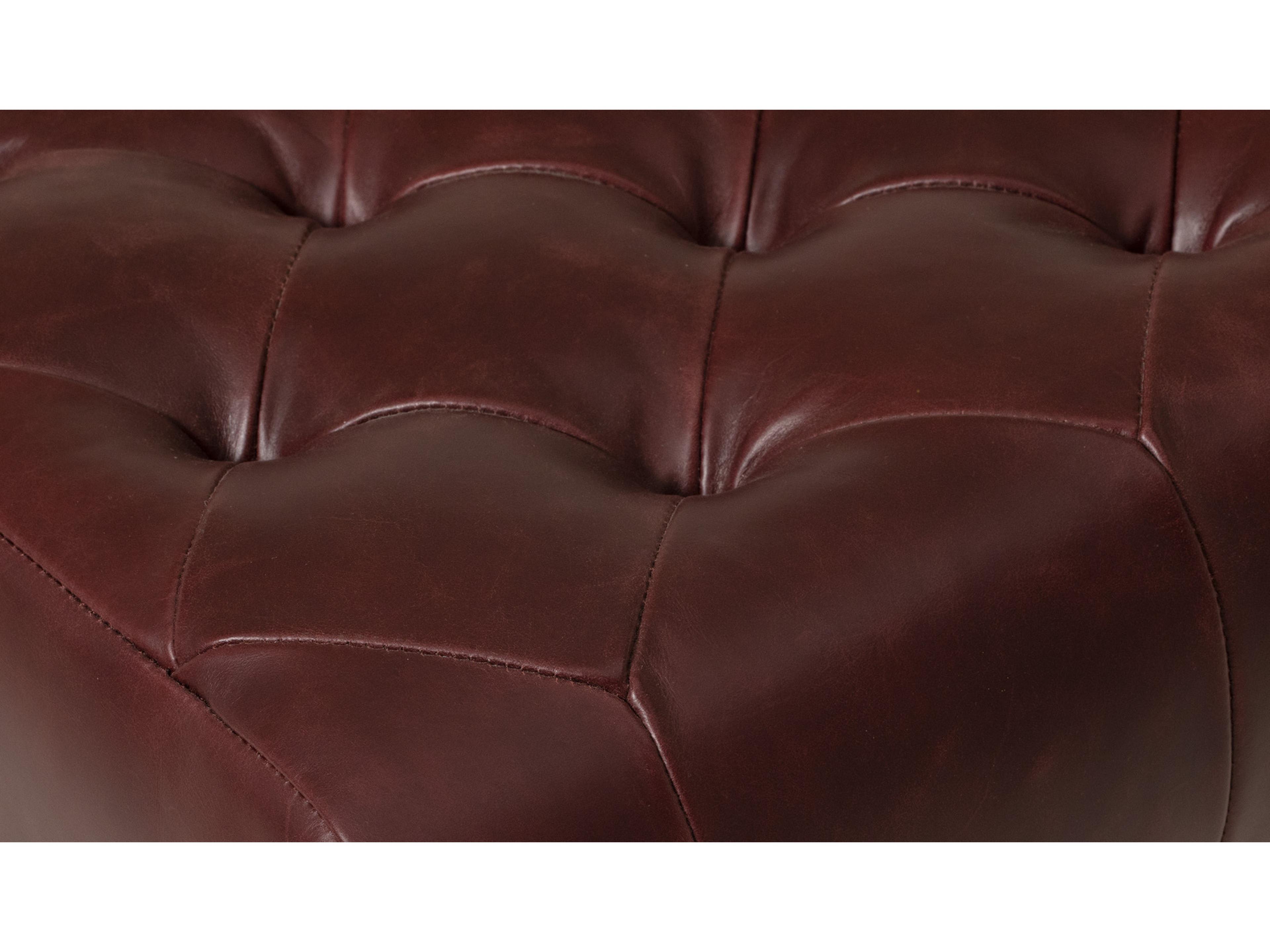 Palliser Wyatt Tufted Leather Upholstery Ottoman