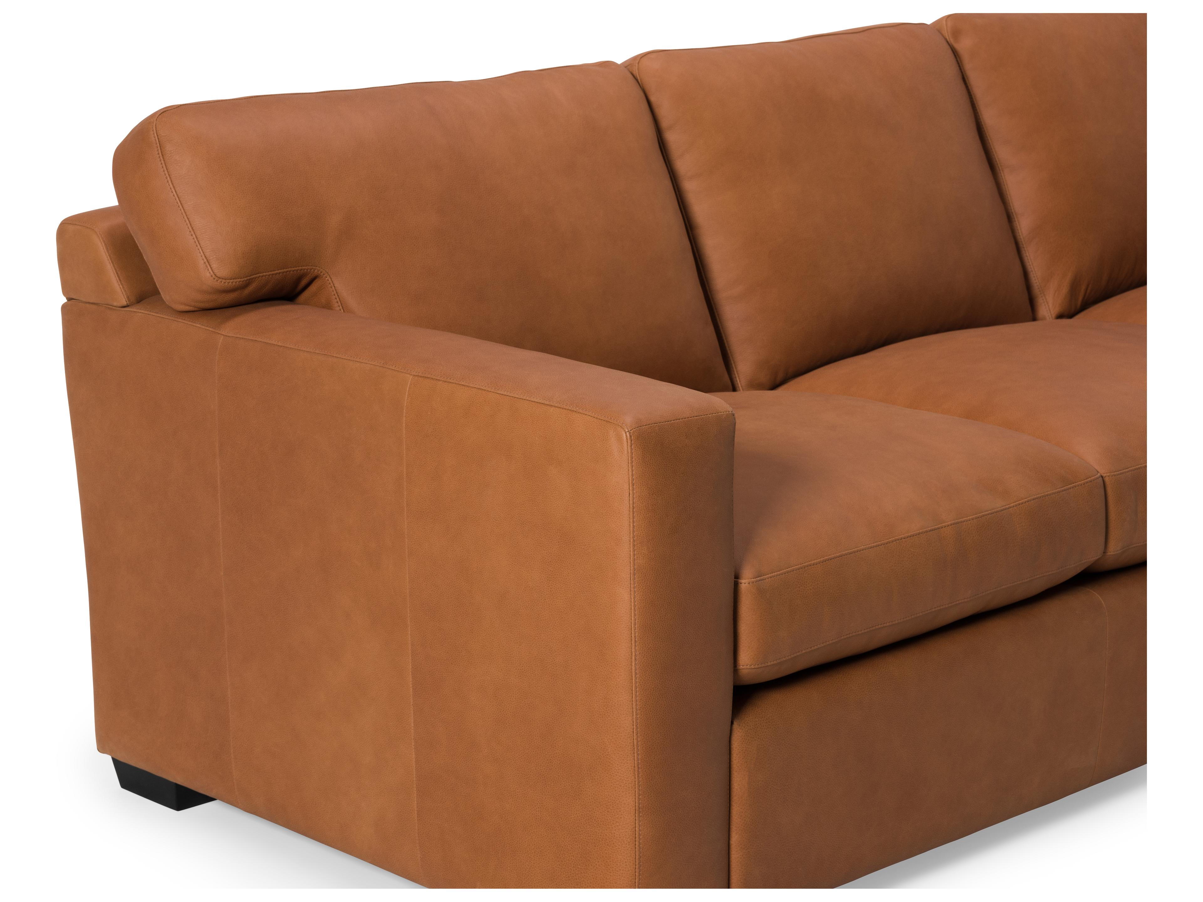 Palliser Madison Track Arm Leather Upholstery Stationary Sofa