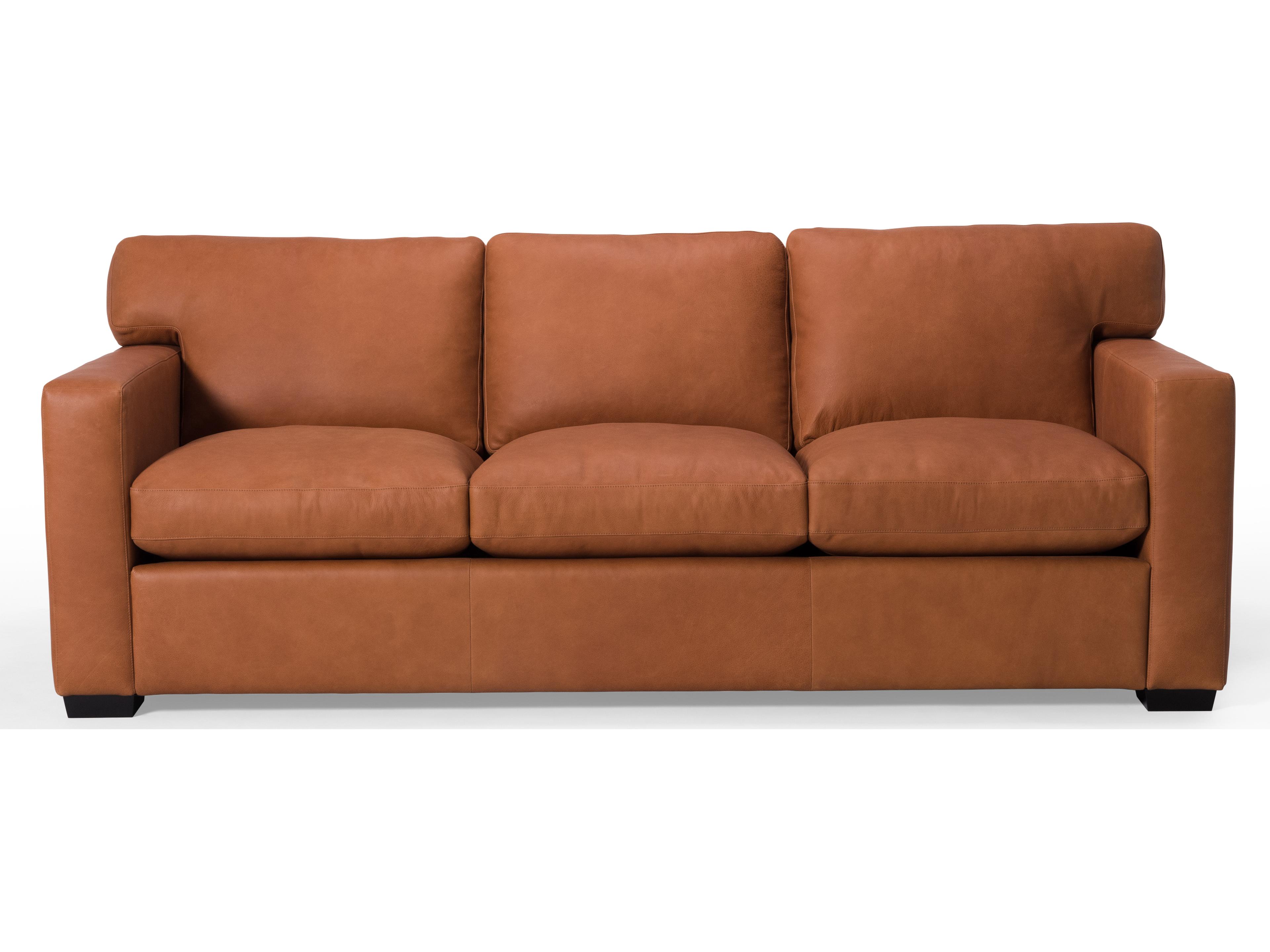 Palliser Madison Track Arm Leather Upholstery Stationary Sofa