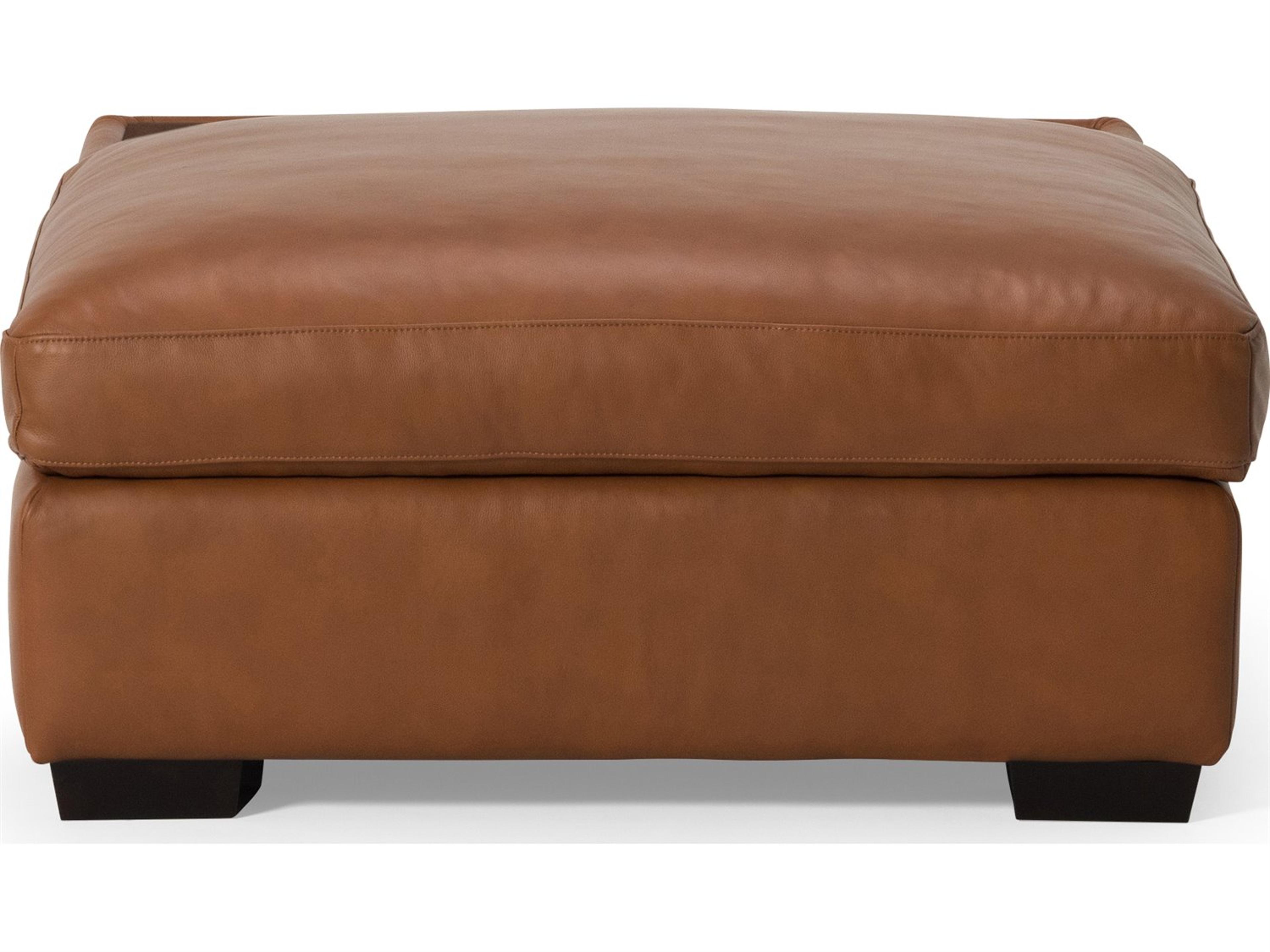 Palliser Madison Track Arm Leather Upholstery Storage Ottoman with 12" Table