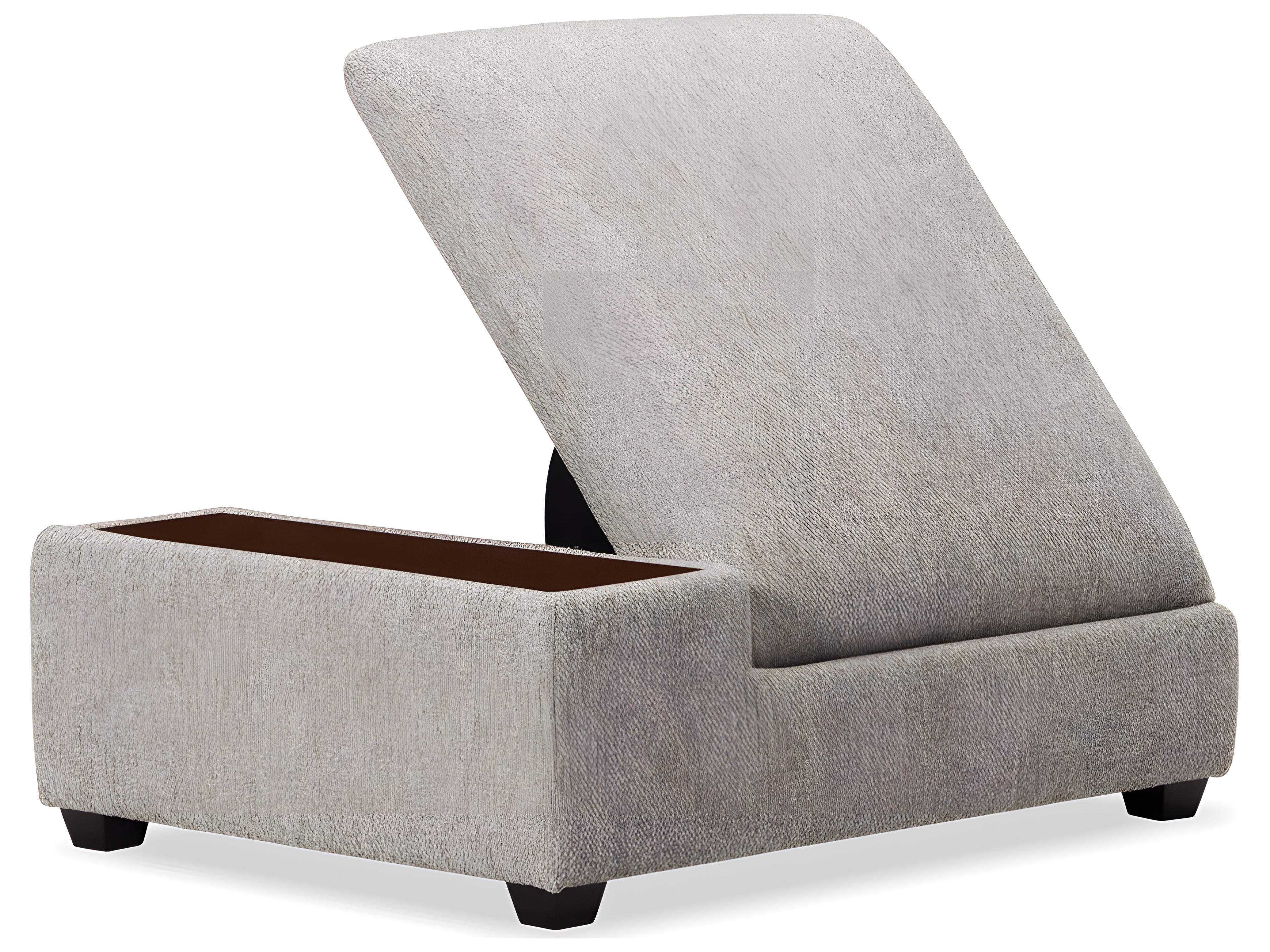 Palliser Laguna Leather Upholstery Storage Ottoman with 12" Table