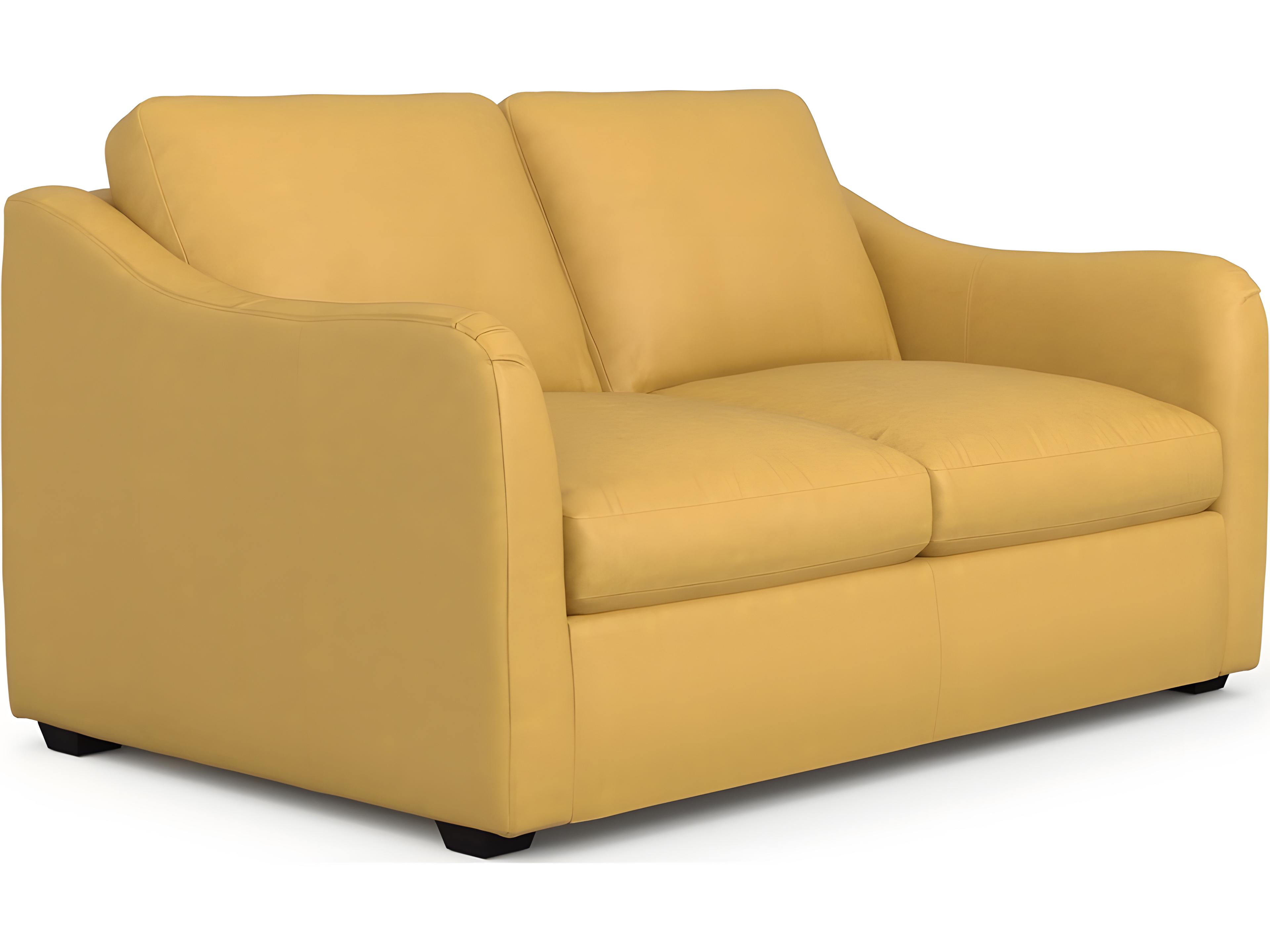 Madison Modern English Arm Leather Upholstery Loveseat