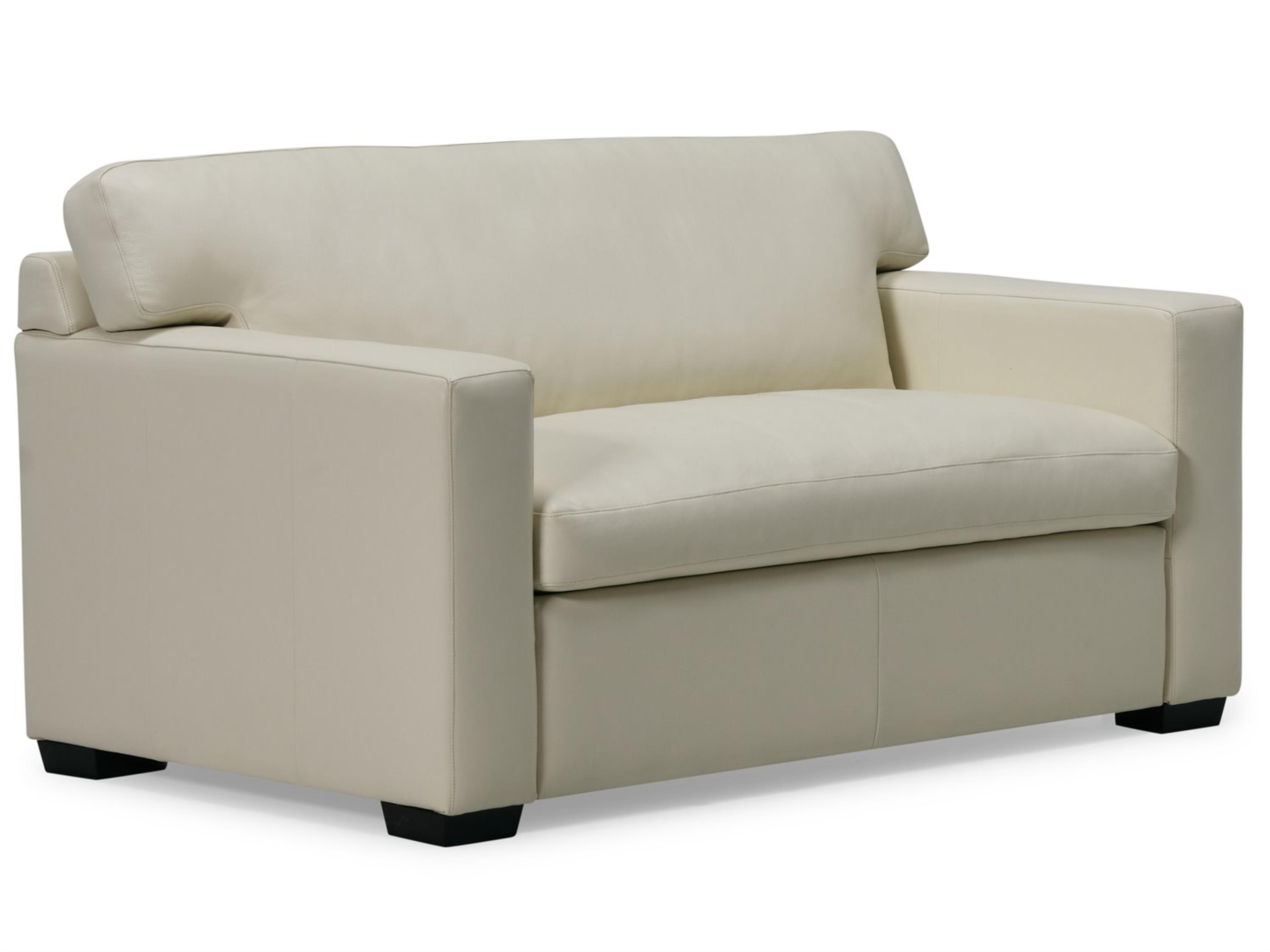 Madison Sleep Track Arm Leather Upholstery Twin Sofa Bed