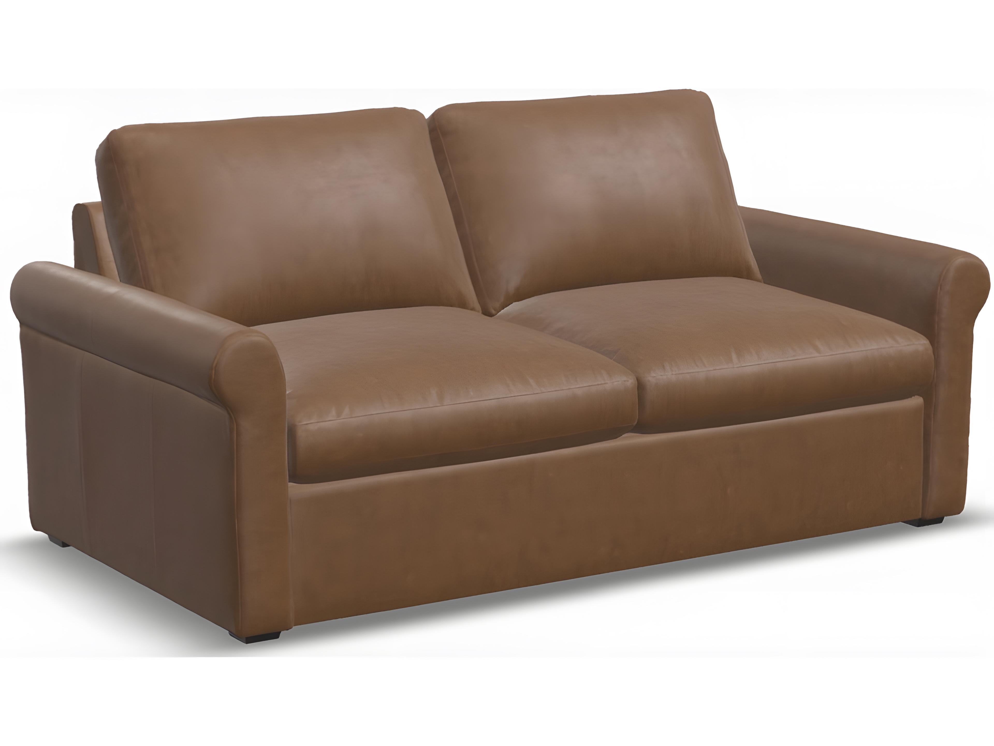 Madison Sleep Roll Arm Leather Upholstery Double Sofabed