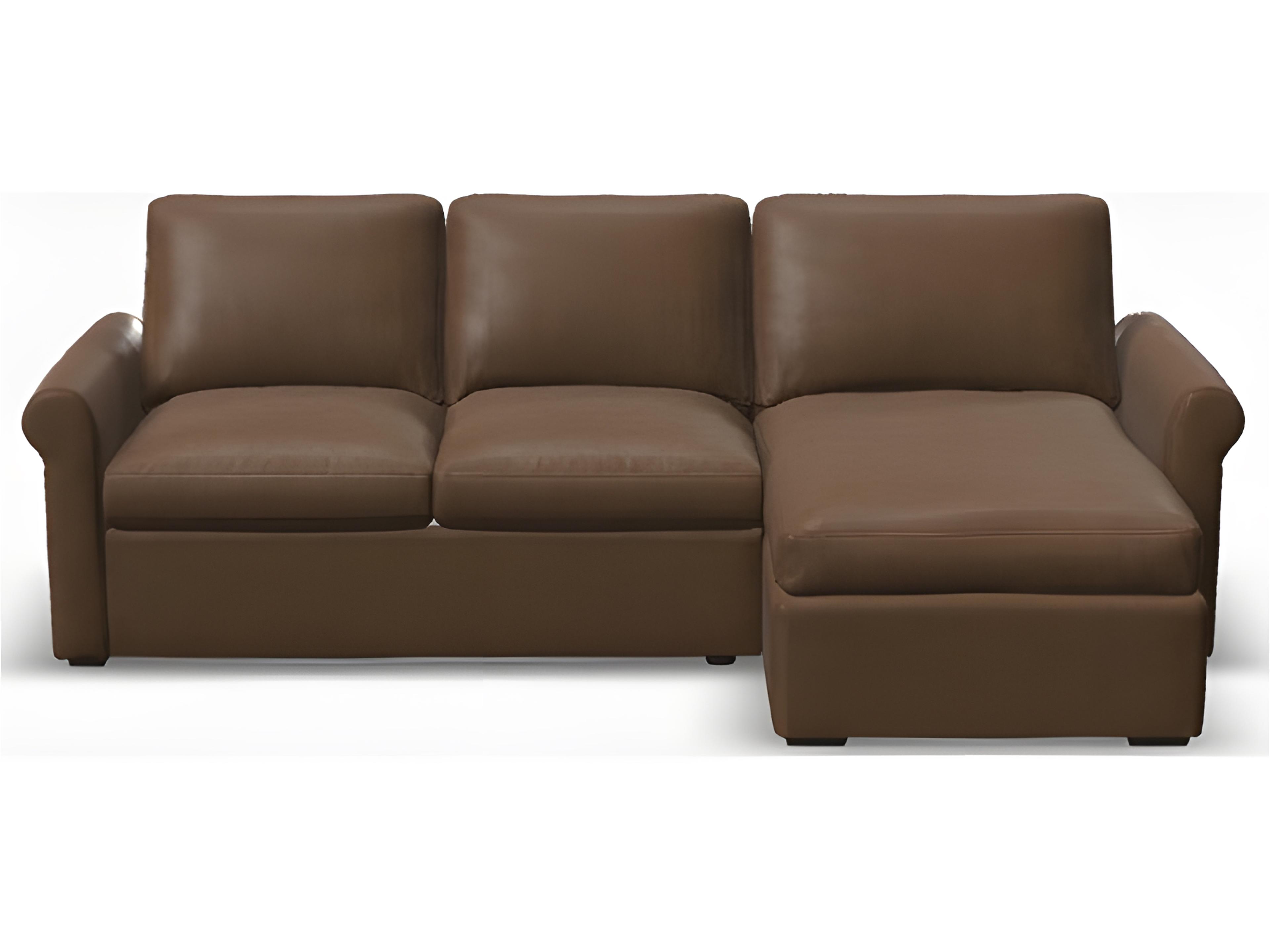 Palliser Madison Sleep Modern English Arm Leather Upholstery Sectional Sofa