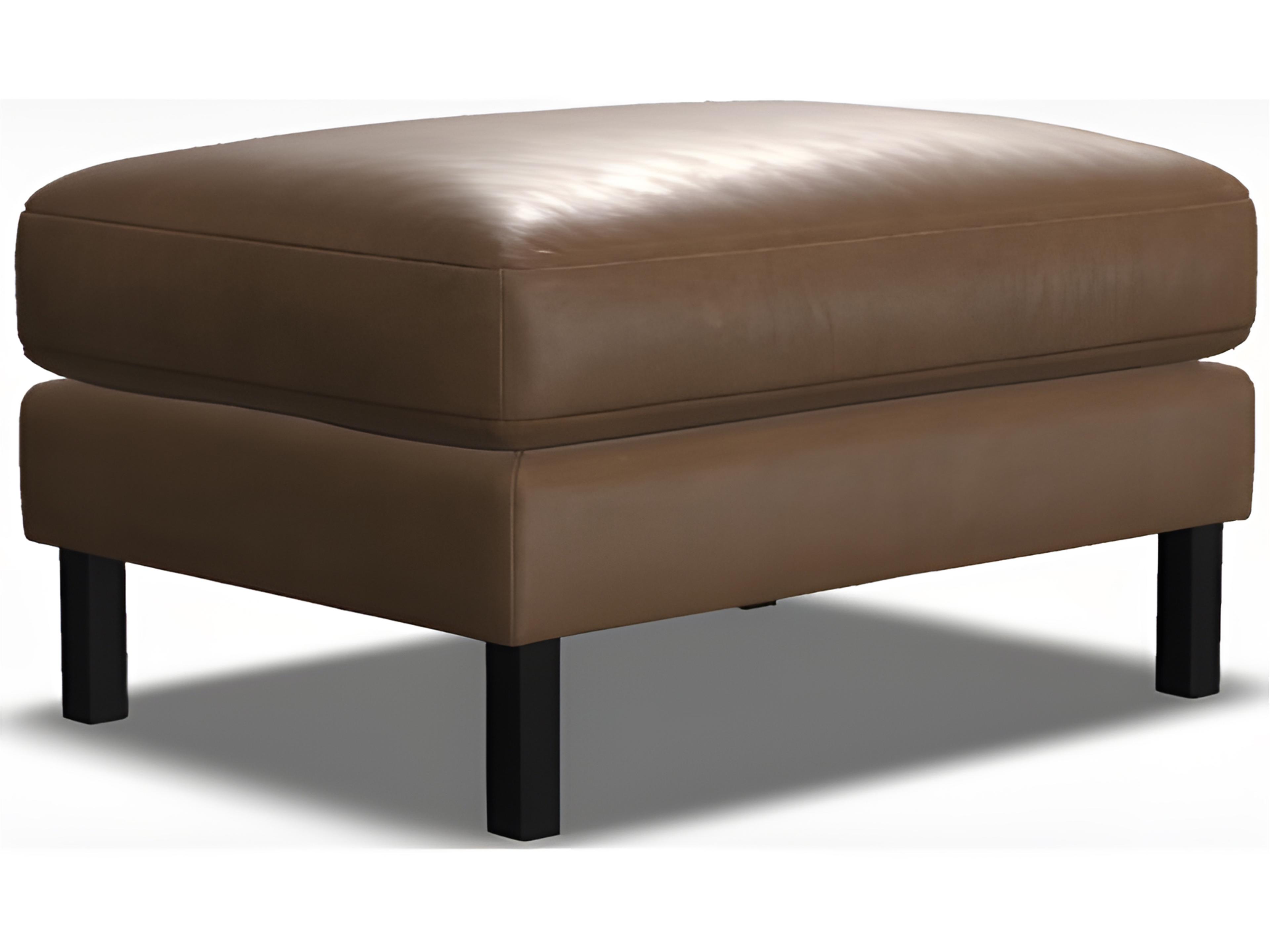 Brookes Leather Upholstery Ottoman