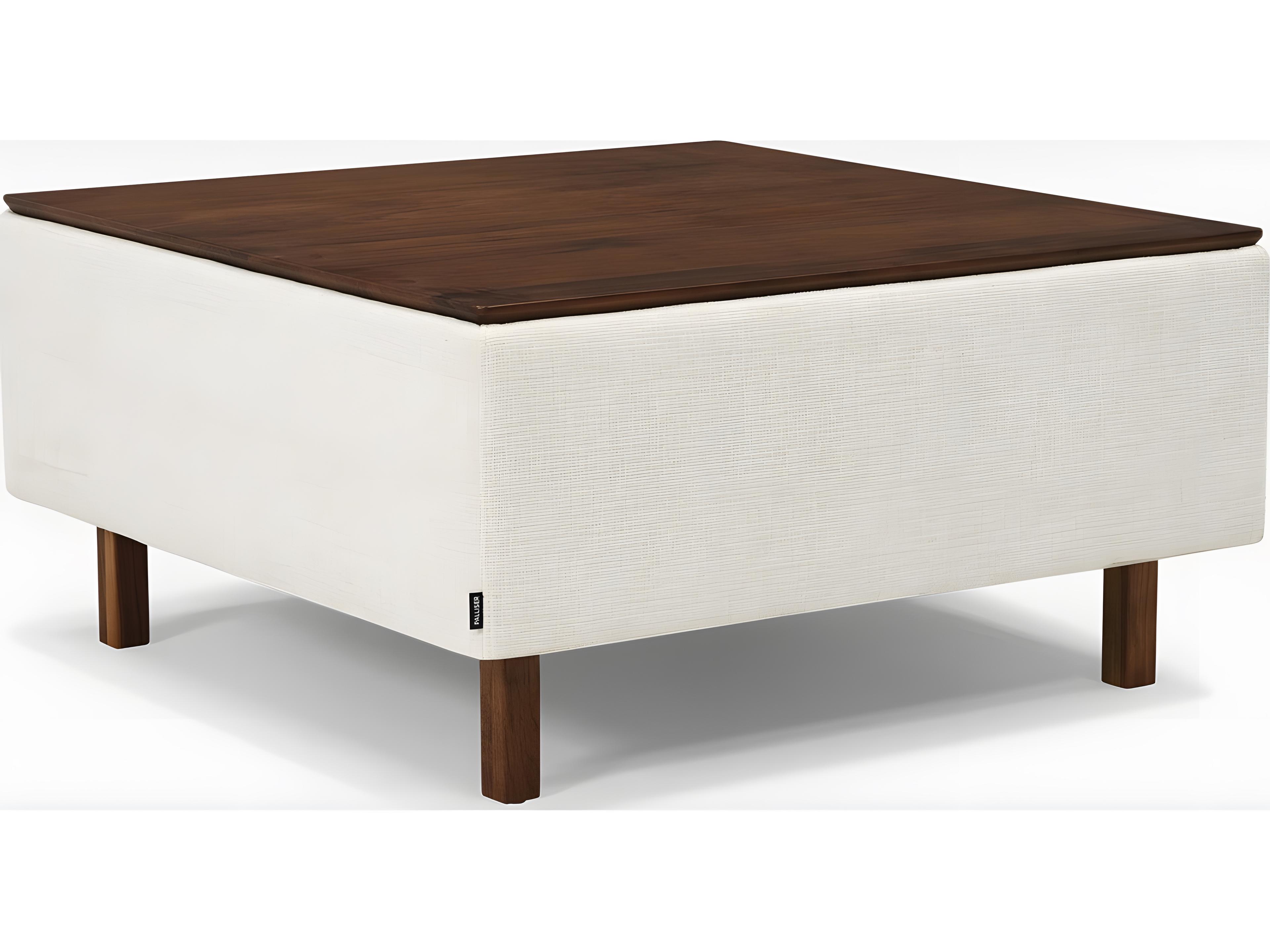 Brookes Leather Upholstery Table Top Ottoman (No Storage)